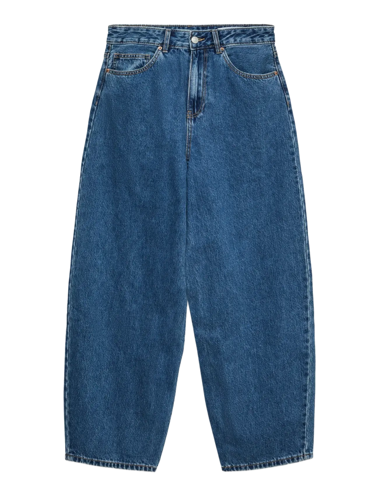VMBILLIE HR BARREL ANK JEANS LI3142 NOOS - MEDIUM BLUE DENIM