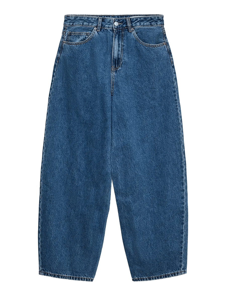 Vero Moda - VMBILLIE HR BARREL ANK JEANS LI3142 NOOS - hosen mit weitem bein - medium blue denim - 1