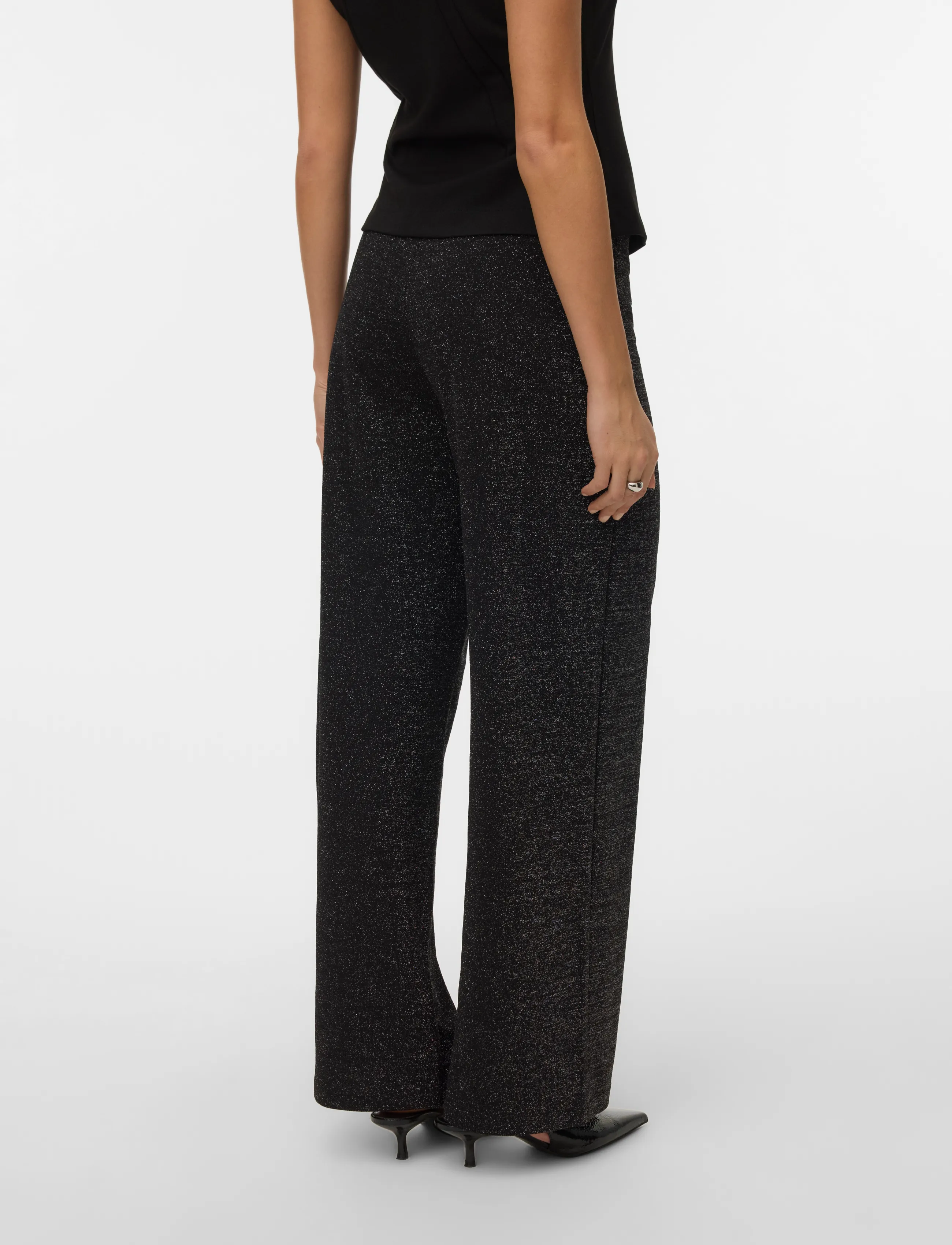 Vero Moda - VMBERLIN MW WIDE PARTY LX PANT NOOS - bukser med brede ben - black - 2