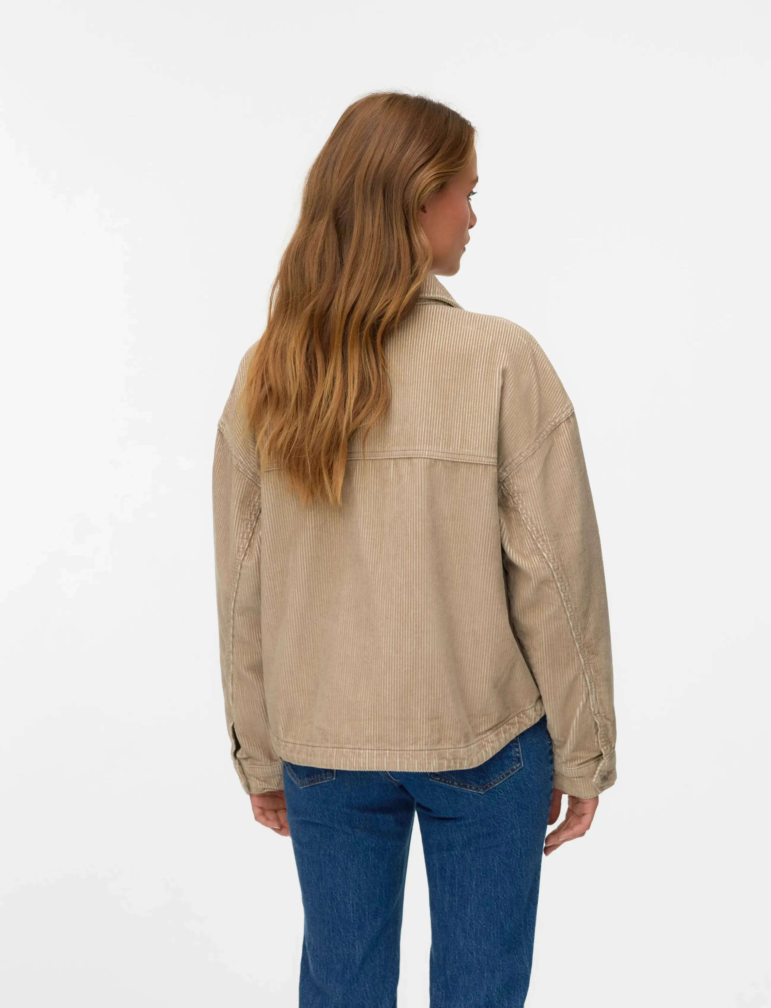 Vero Moda - VMJAMIE LS CORDUROY SHACKET MIX NOOS - silver mink - 3