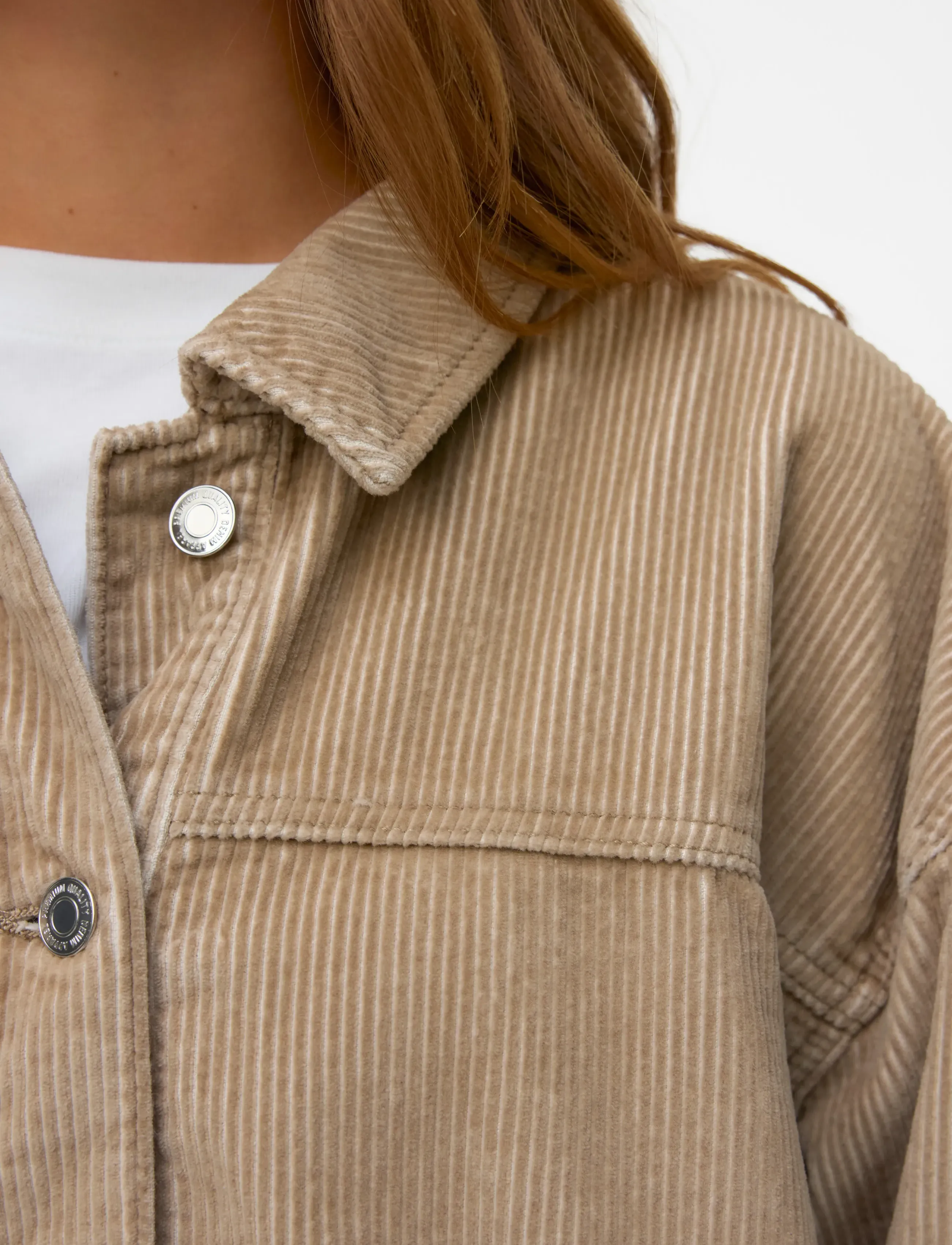 Vero Moda - VMJAMIE LS CORDUROY SHACKET MIX NOOS - silver mink - 5