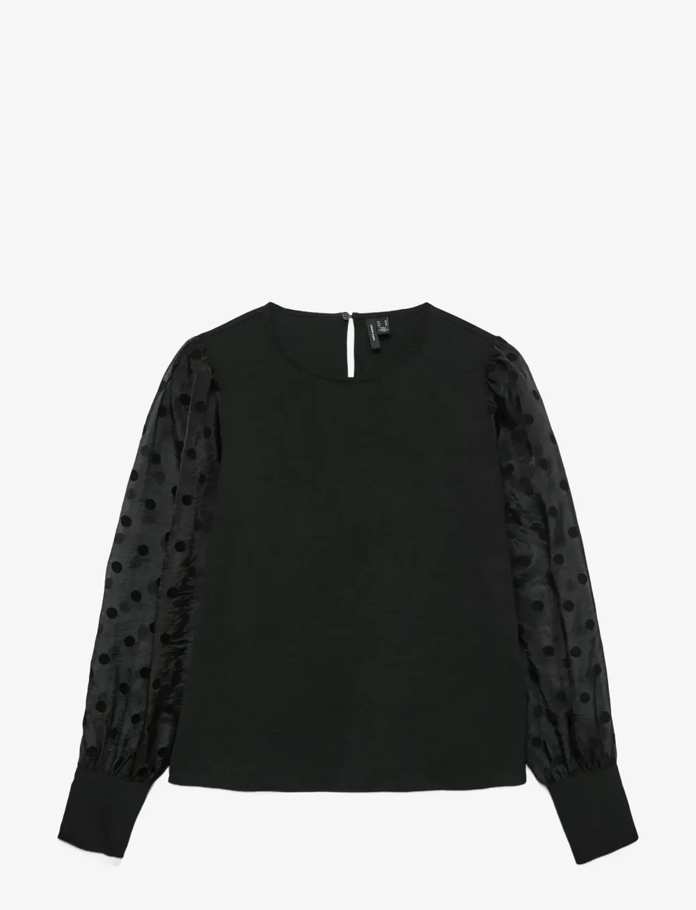 Vero Moda - VMALVA DETAIL LS TOP WVN - langærmede bluser - black - 1