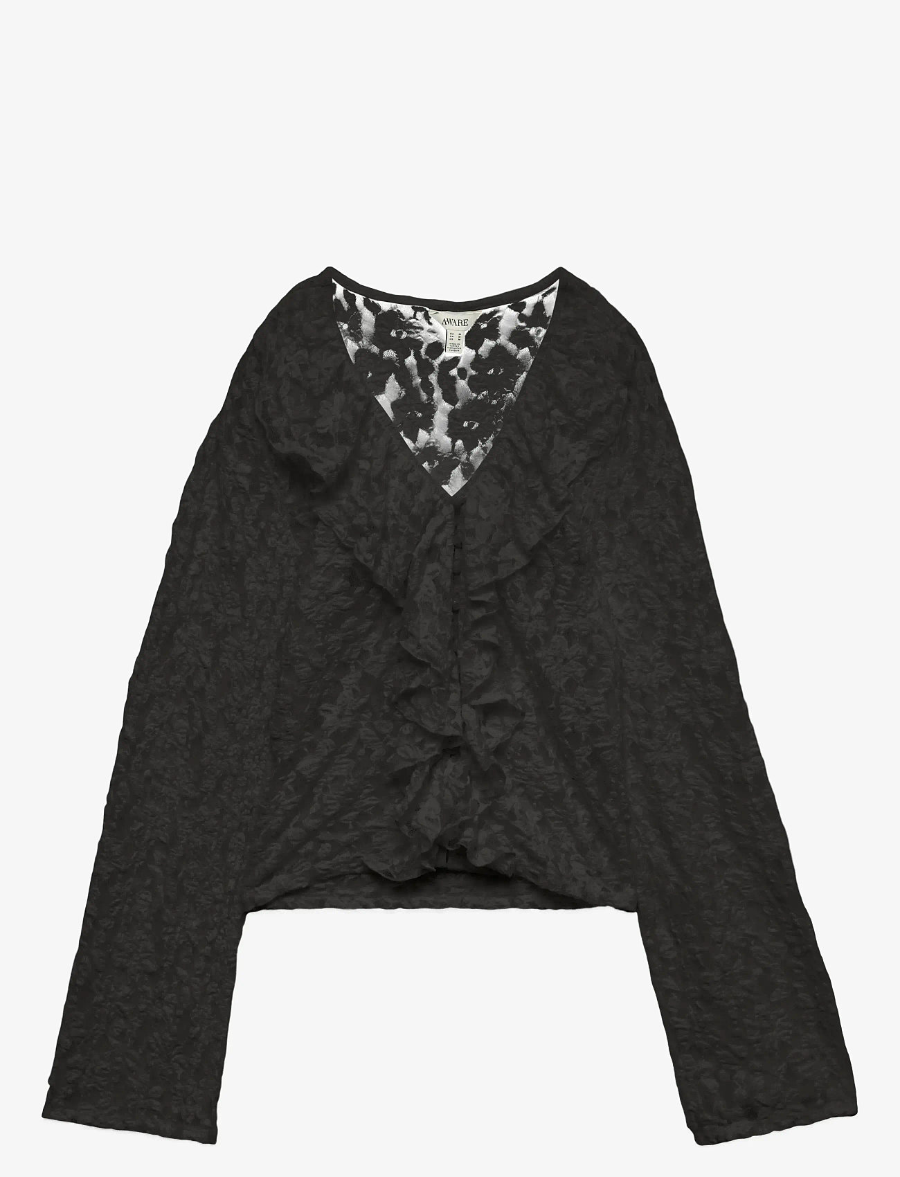 Vero Moda - AWKIENNA LS V-NECK LACE TOP - pikkade varrukatega pluusid - chocolate torte - 1