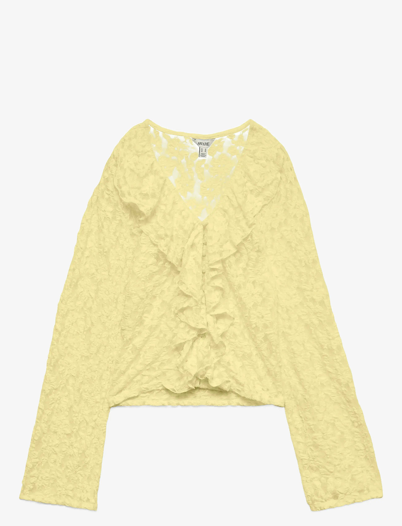 Vero Moda - AWKIENNA LS V-NECK LACE TOP - langærmede bluser - french vanilla - 1