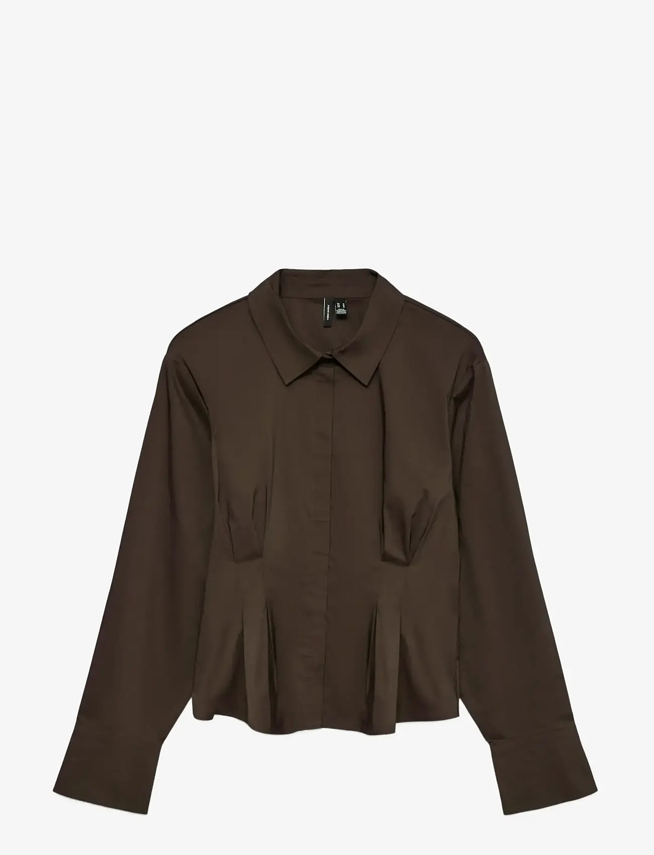 Vero Moda - VMFRIBA LS CUFF TOP WVN GA - chocolate torte - 0