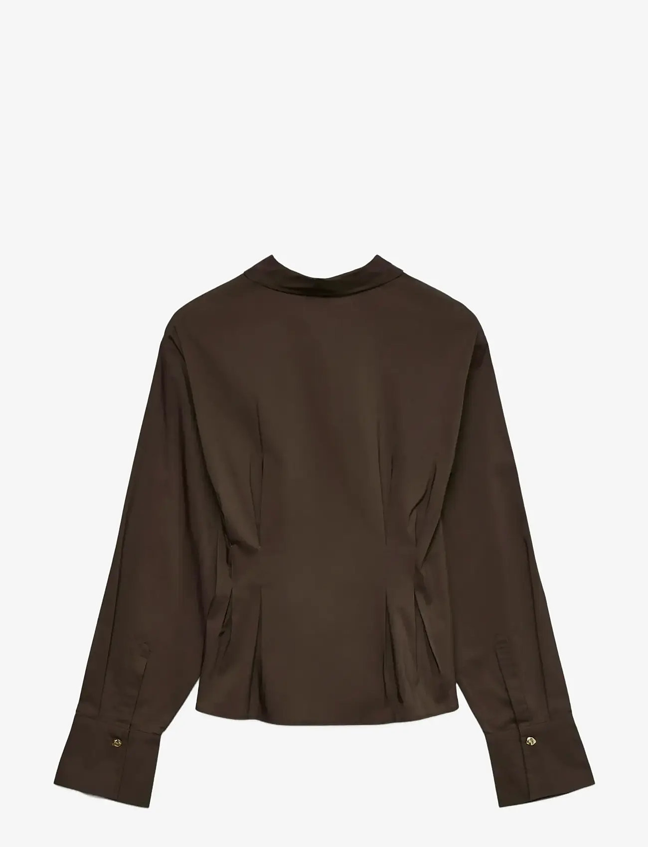 Vero Moda - VMFRIBA LS CUFF TOP WVN GA - chocolate torte - 1