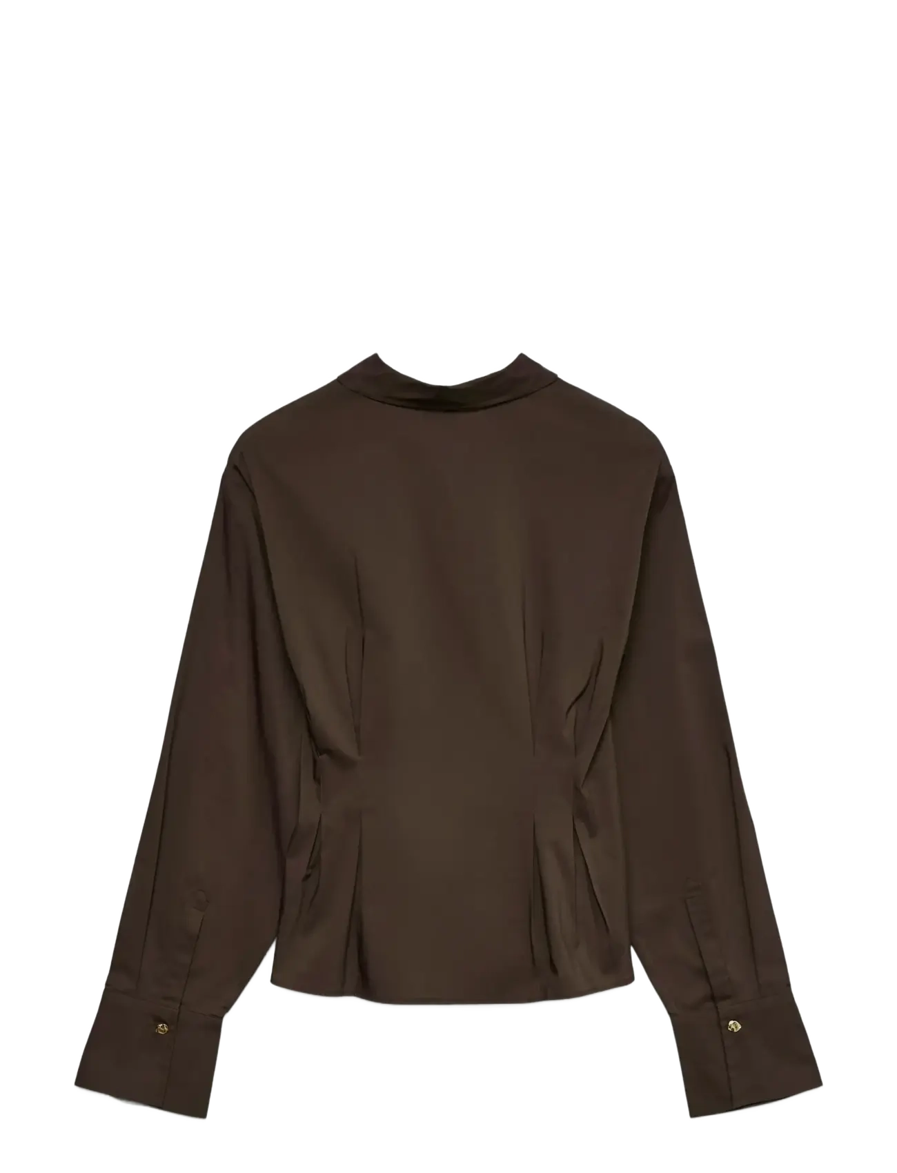 Vero Moda - VMFRIBA LS CUFF TOP WVN GA - chocolate torte - 2