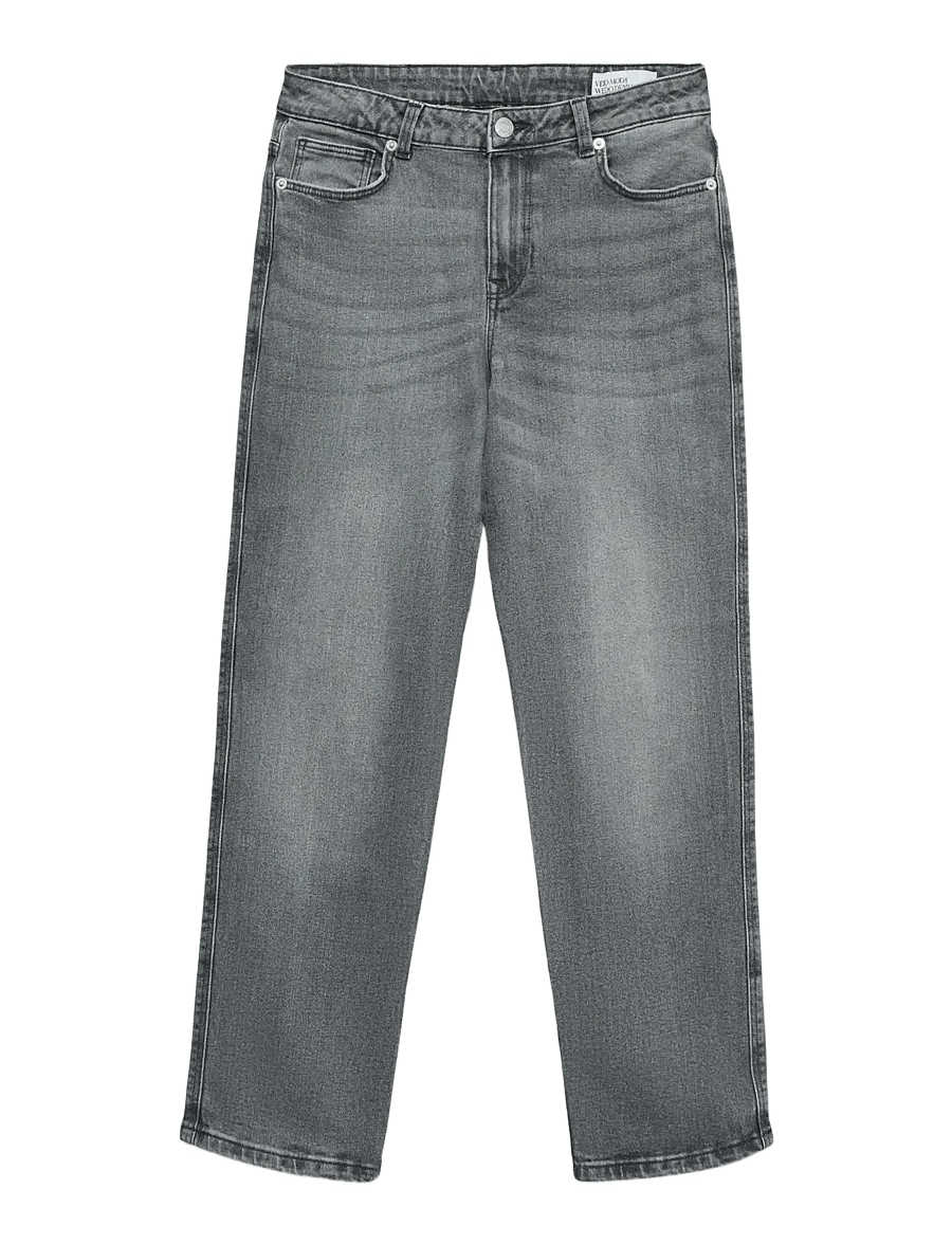 Vero Moda - VMAMARA MR SLIM STRAIGHT ANK VI2112 NOOS - slim gallabuxur - medium grey denim - 1