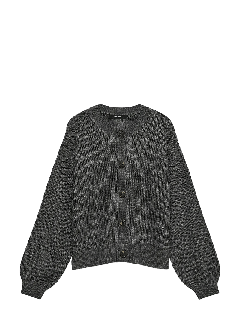 Vero Moda - VMLEA LS O-NECK CARDIGAN NOOS - cardigans - asphalt - 1