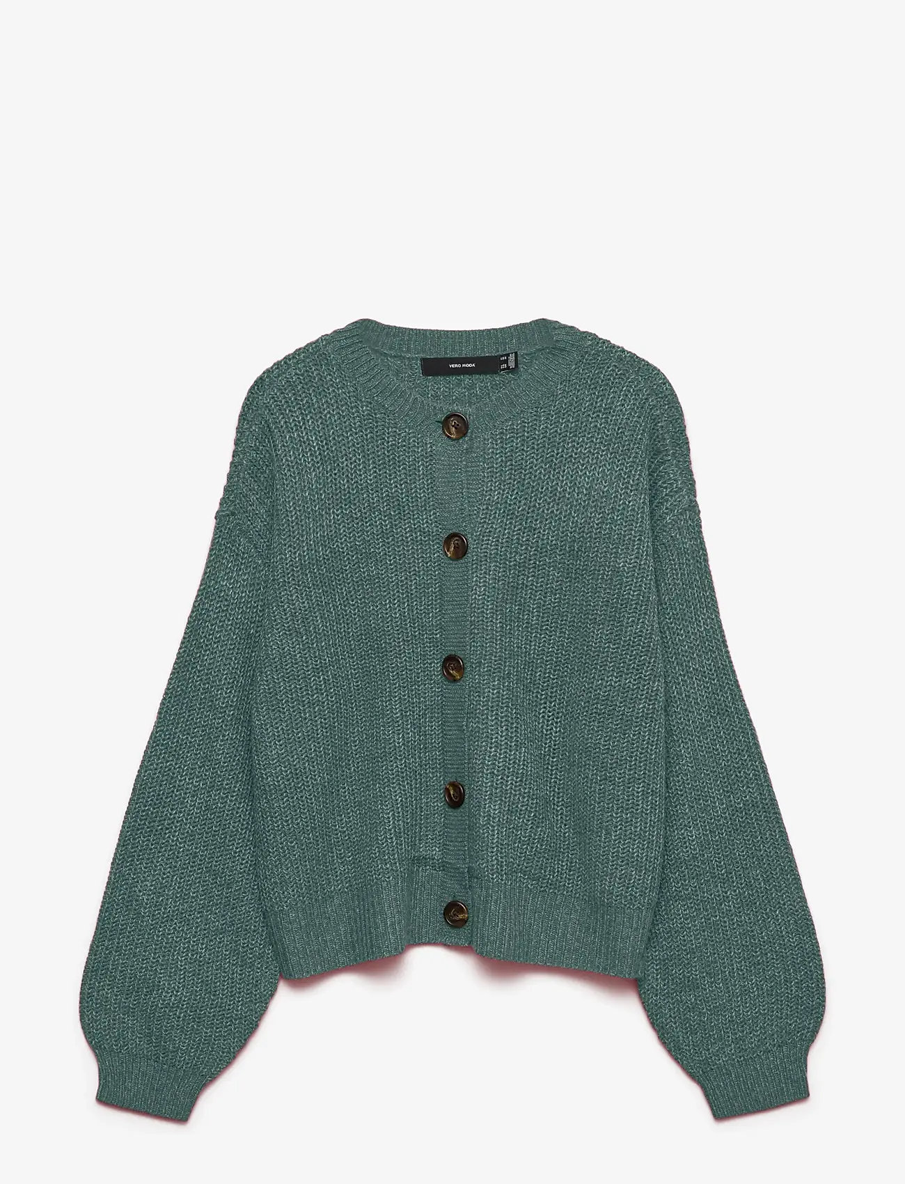 Vero Moda - VMLEA LS O-NECK CARDIGAN NOOS - cardigans - balsam green - 1