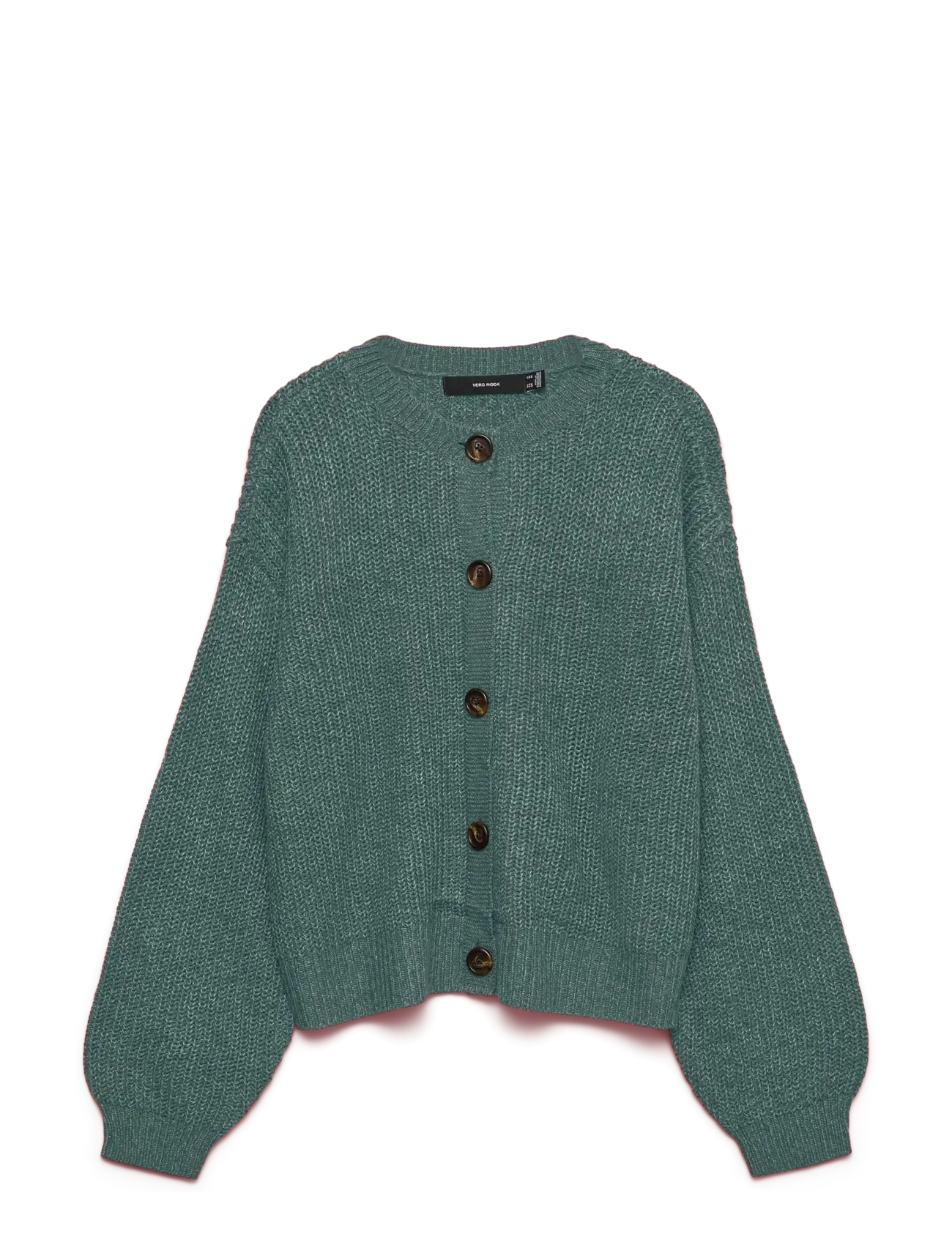 Vero Moda VMLEA LS O-NECK CARDIGAN NOOS - Neuleet - BALSAM GREEN / green