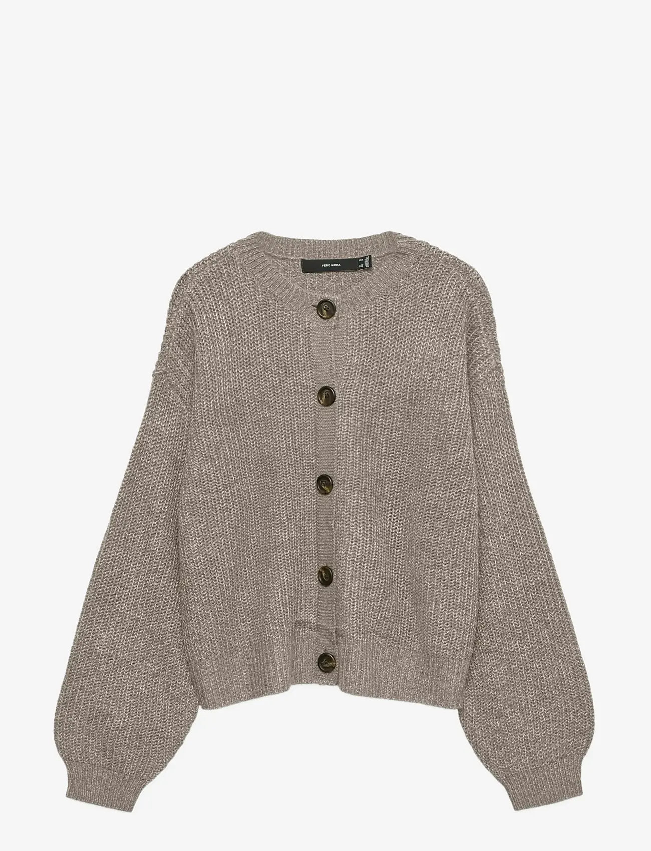Vero Moda - VMLEA LS O-NECK CARDIGAN NOOS - cardigans - moon rock - 1