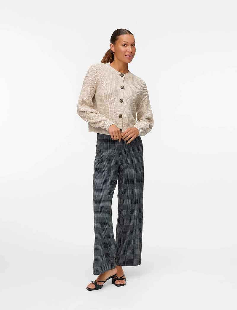 Vero Moda - VMLEA LS O-NECK CARDIGAN NOOS - cardigans - moon rock - 0