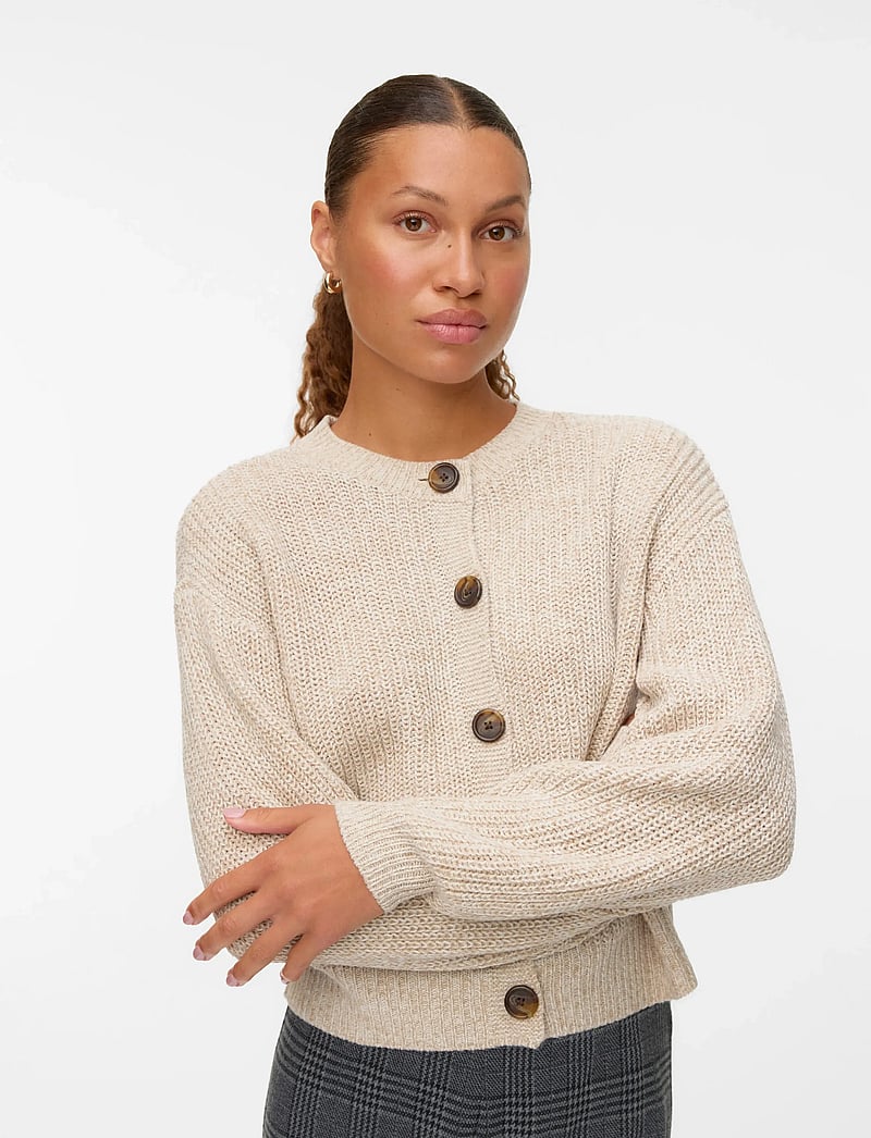 Vero Moda - VMLEA LS O-NECK CARDIGAN NOOS - cardigans - moon rock - 4