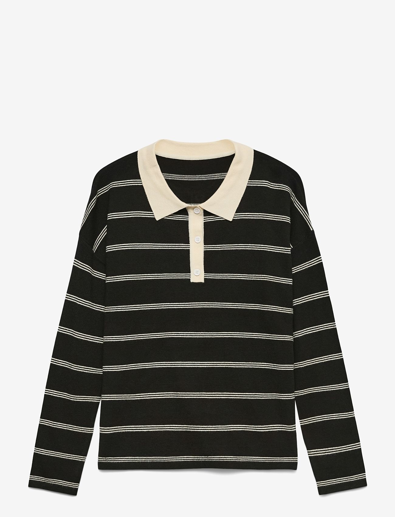 Vero Moda - VMSTJERNI LS POLO PULLOVER EXP - black - 0