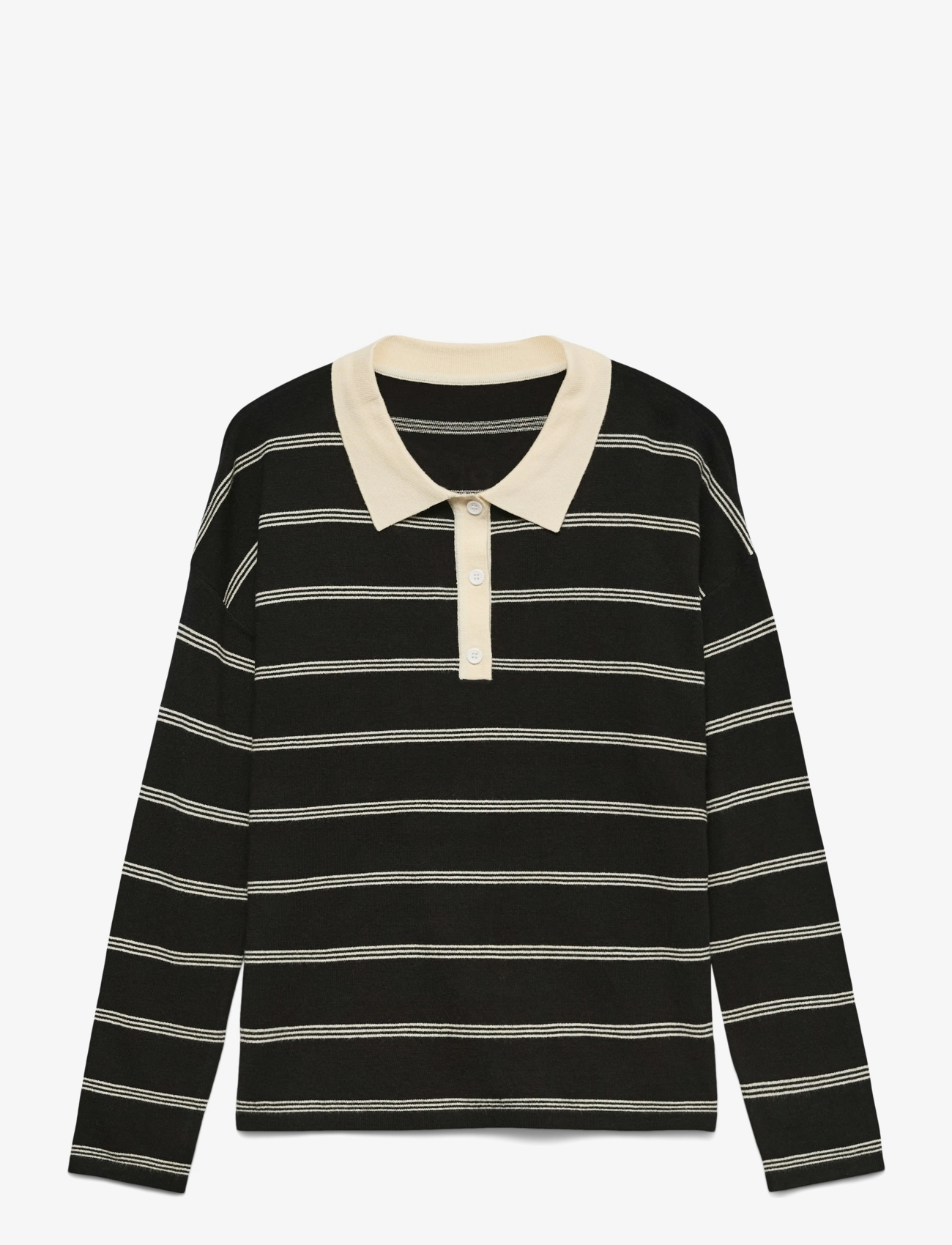 VMSTJERNI LS POLO PULLOVER EXP - BLACK