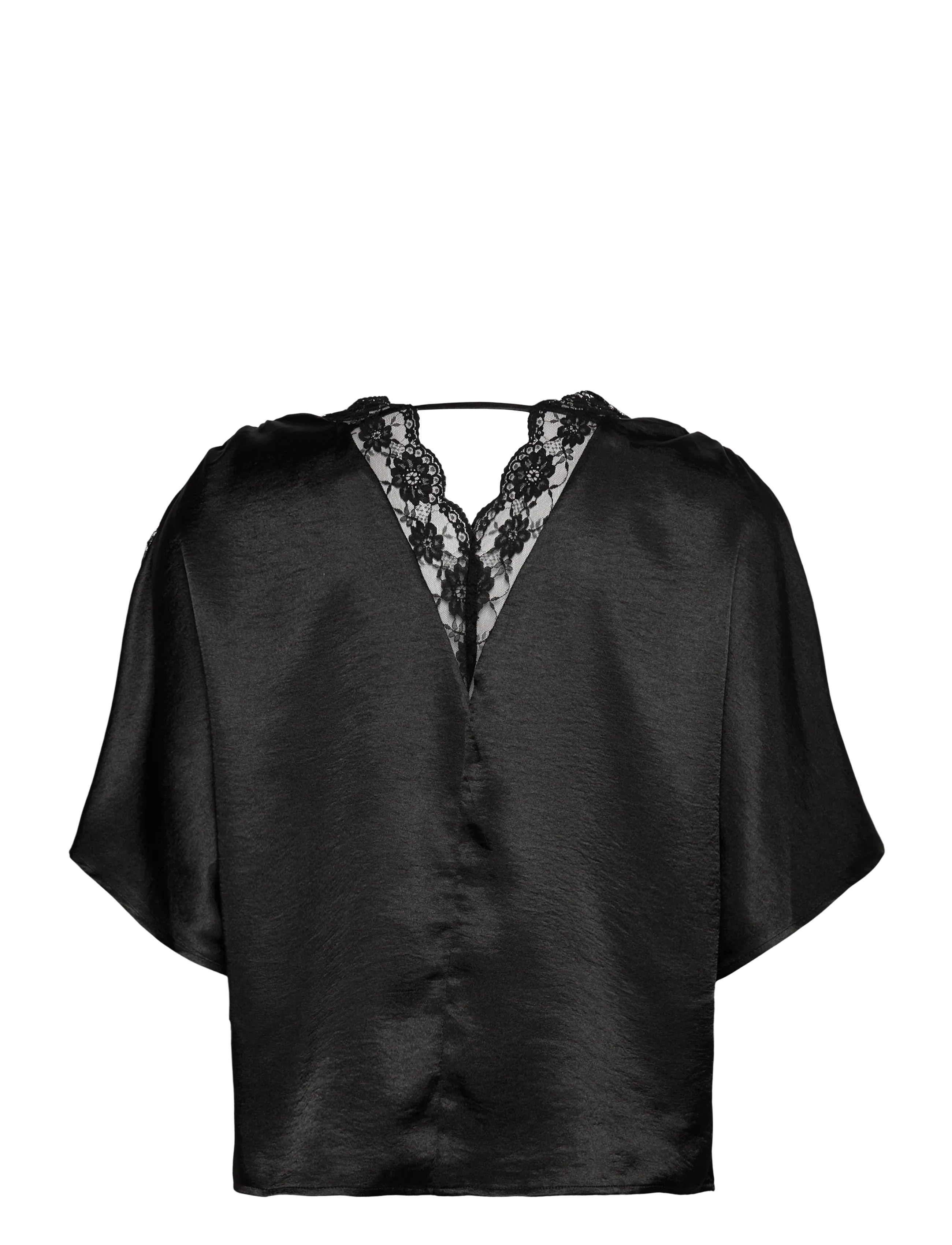 Vero Moda - VMHILLARY 2/4 TOP BTQ GA - lühikeste varrukatega pluusid - black - 1