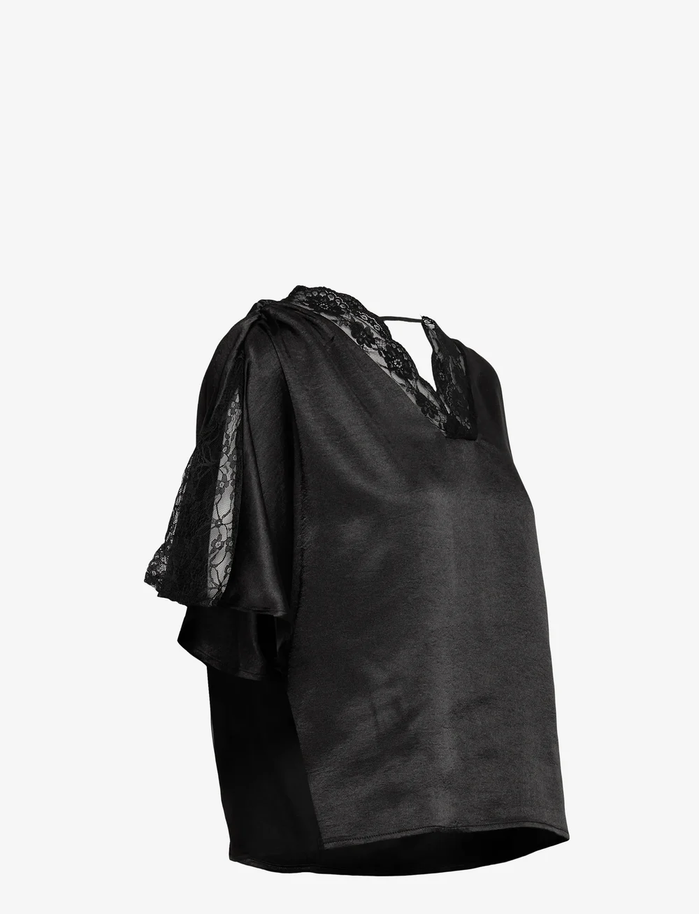 Vero Moda - VMHILLARY 2/4 TOP BTQ GA - kurzämlige blusen - black - 3