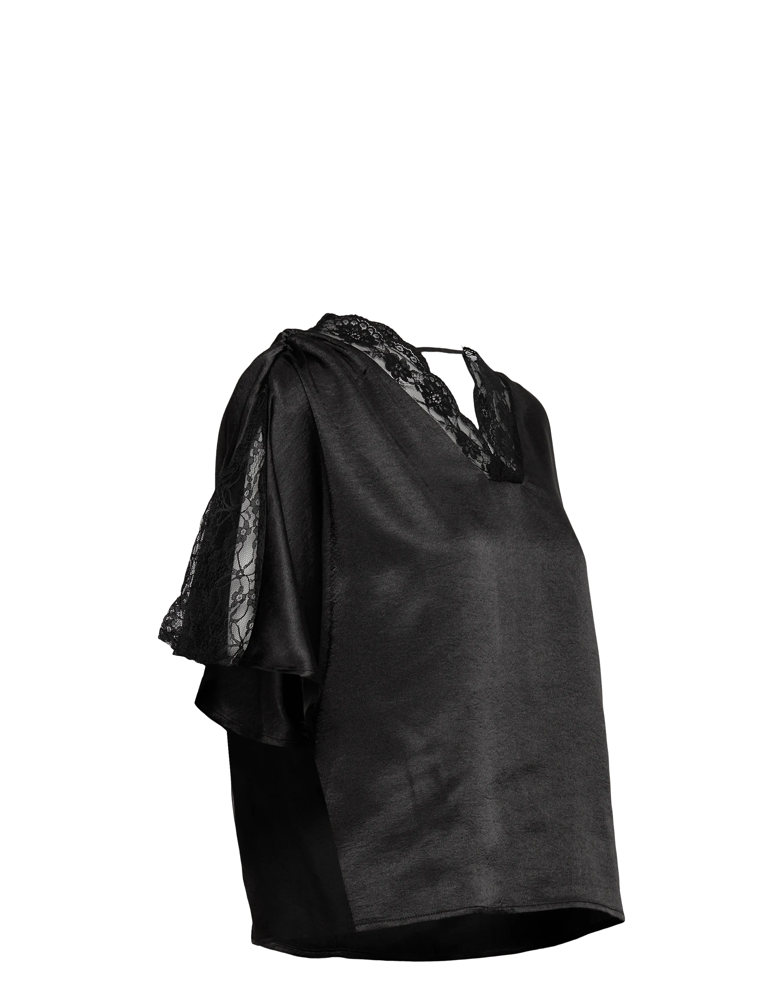 Vero Moda - VMHILLARY 2/4 TOP BTQ GA - lühikeste varrukatega pluusid - black - 3