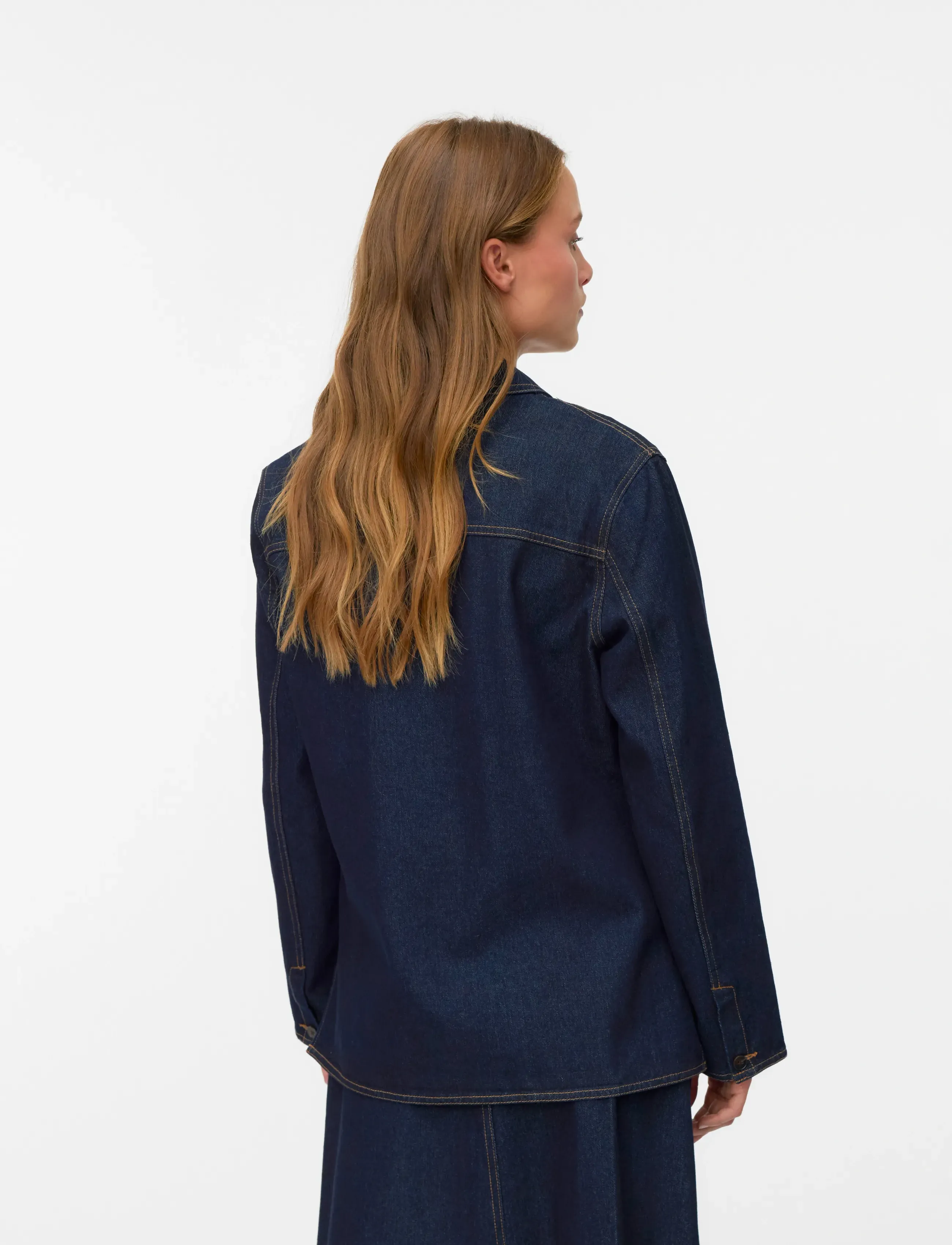 Vero Moda - VMKANIKA LS DENIM BLAZER SHIRT SI352 - chemises en jeans - dark blue denim - 3