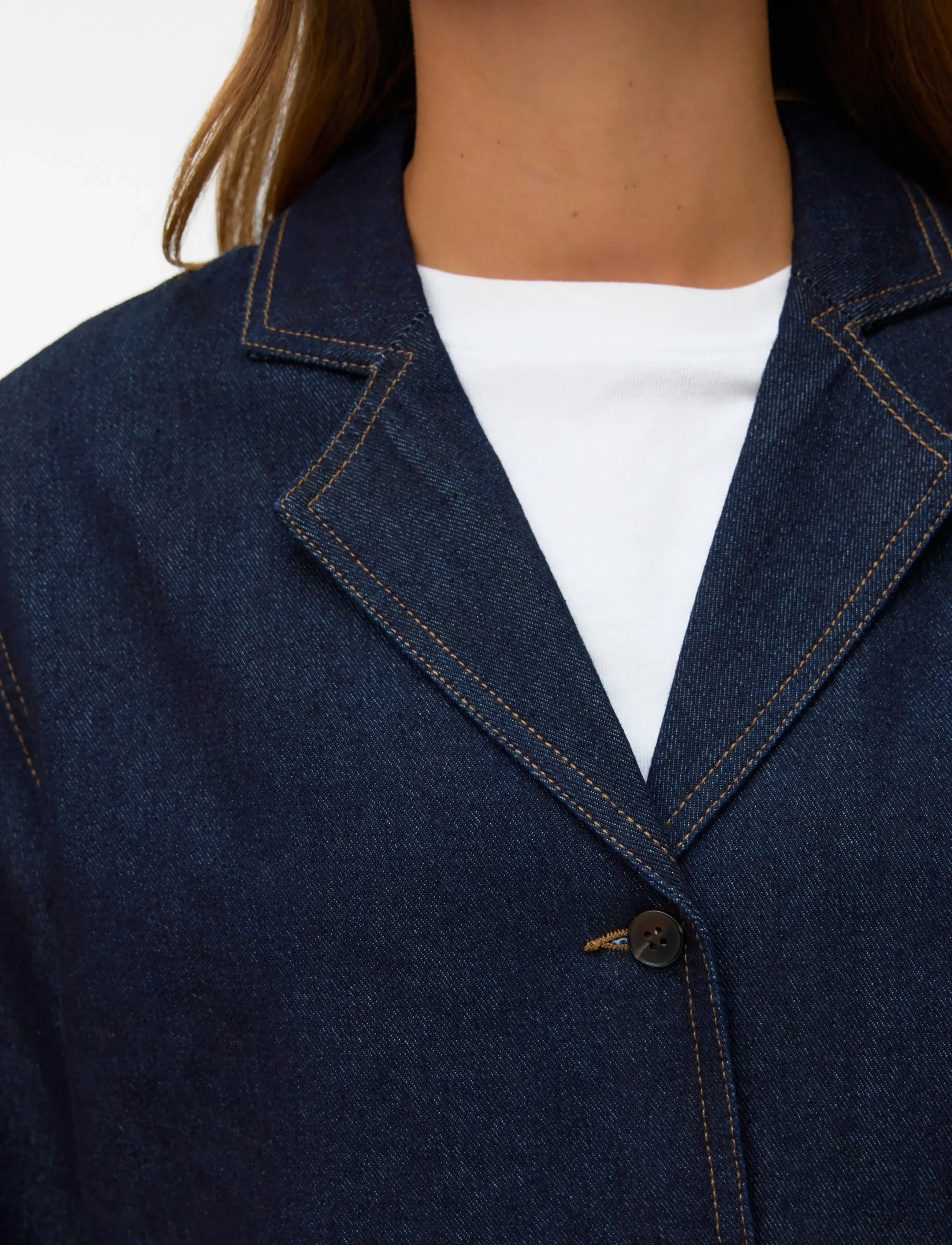 Vero Moda - VMKANIKA LS DENIM BLAZER SHIRT SI352 - chemises en jeans - dark blue denim - 5