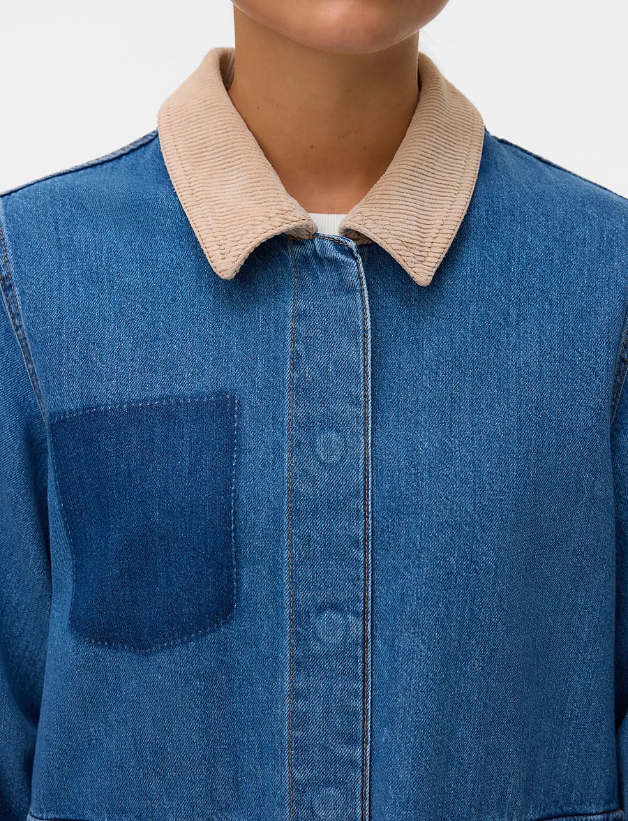 Vero Moda - VMENYA LS WORKWEAR JACKET - vårjackor - medium blue denim - 4