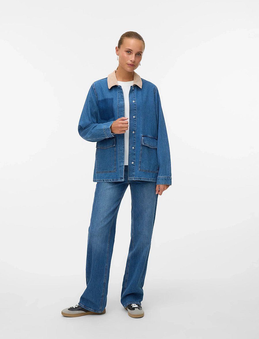 Vero Moda - VMENYA LS WORKWEAR JACKET - vårjackor - medium blue denim - 5