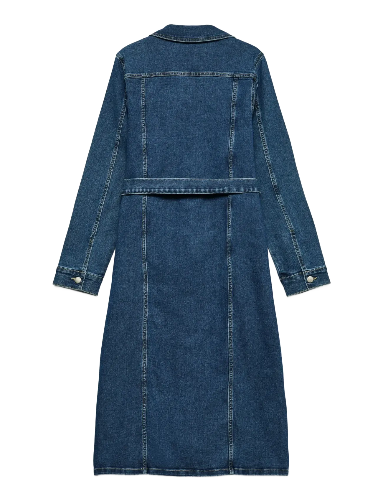 Vero Moda - VMTELLY LS 7/8 DNM DRESS VI3474 - shirt dresses - dark blue denim - 2