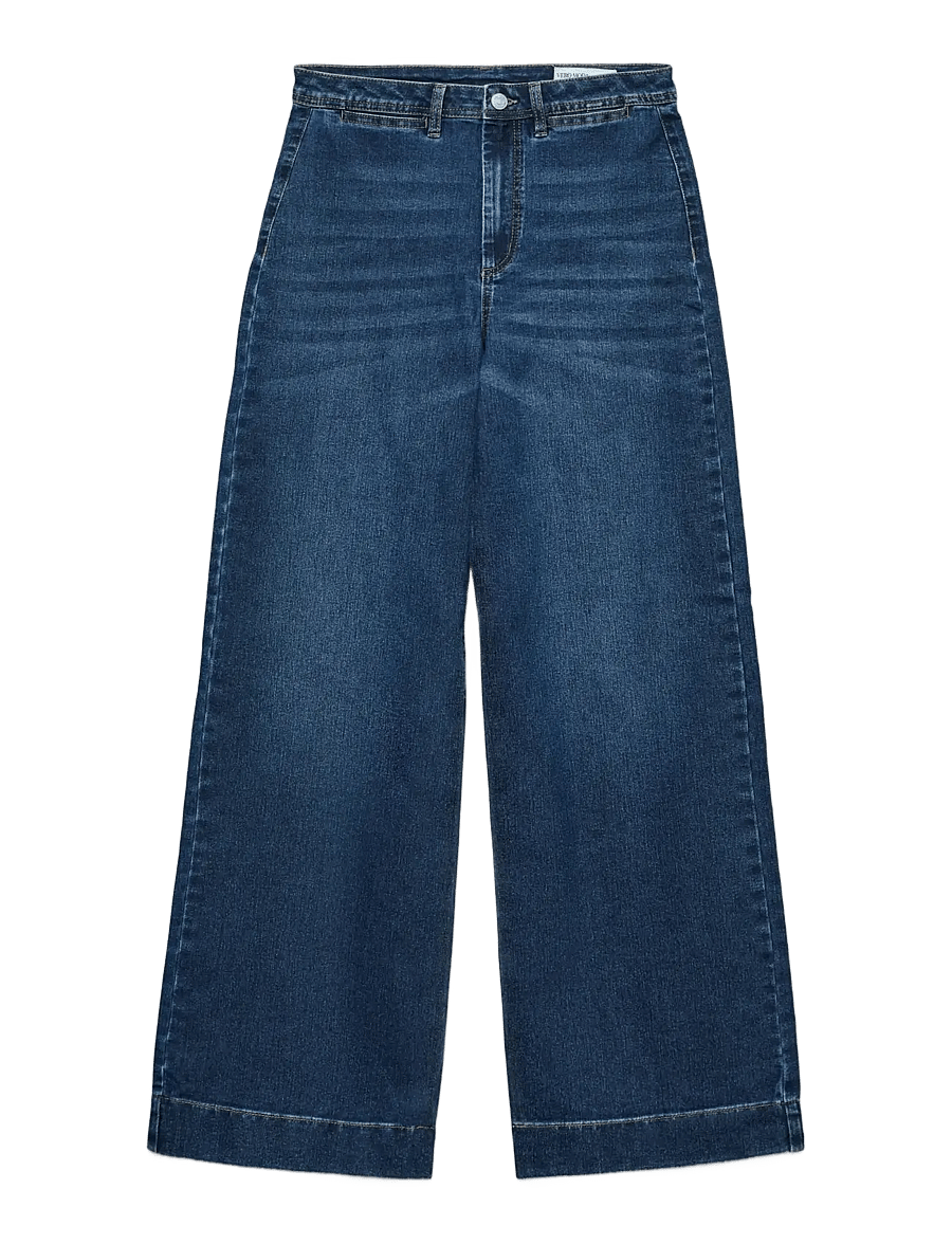 Vero Moda - VMKAYLA HR WIDE JEANS VI3474 - hosen mit weitem bein - dark blue denim - 1