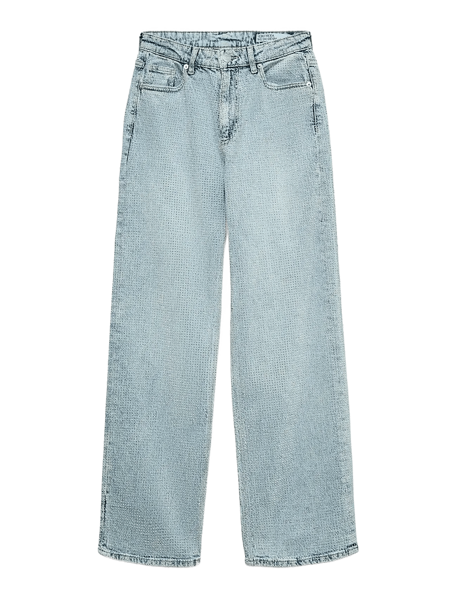 Vero Moda - VMTESSA HR WIDE RHINE JEANS RA339 - hosen mit weitem bein - light blue denim - 1