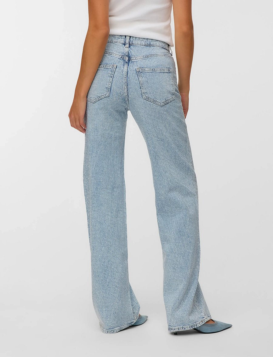 Vero Moda - VMTESSA HR WIDE RHINE JEANS RA339 - hosen mit weitem bein - light blue denim - 2