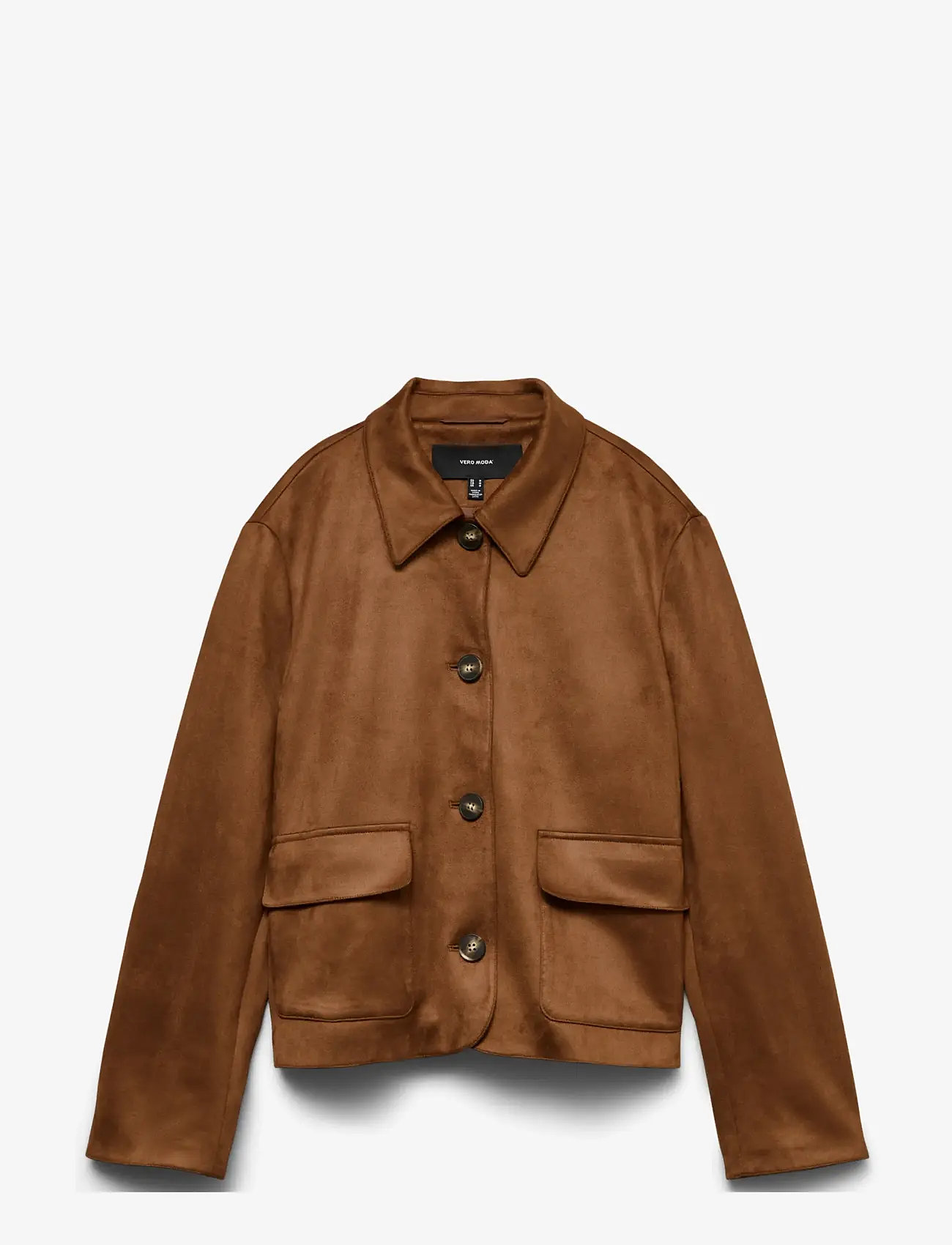 Vero Moda - VMJOSE KELLY SHORT JACKET GA NOOS - skinnjackor - cognac - 1