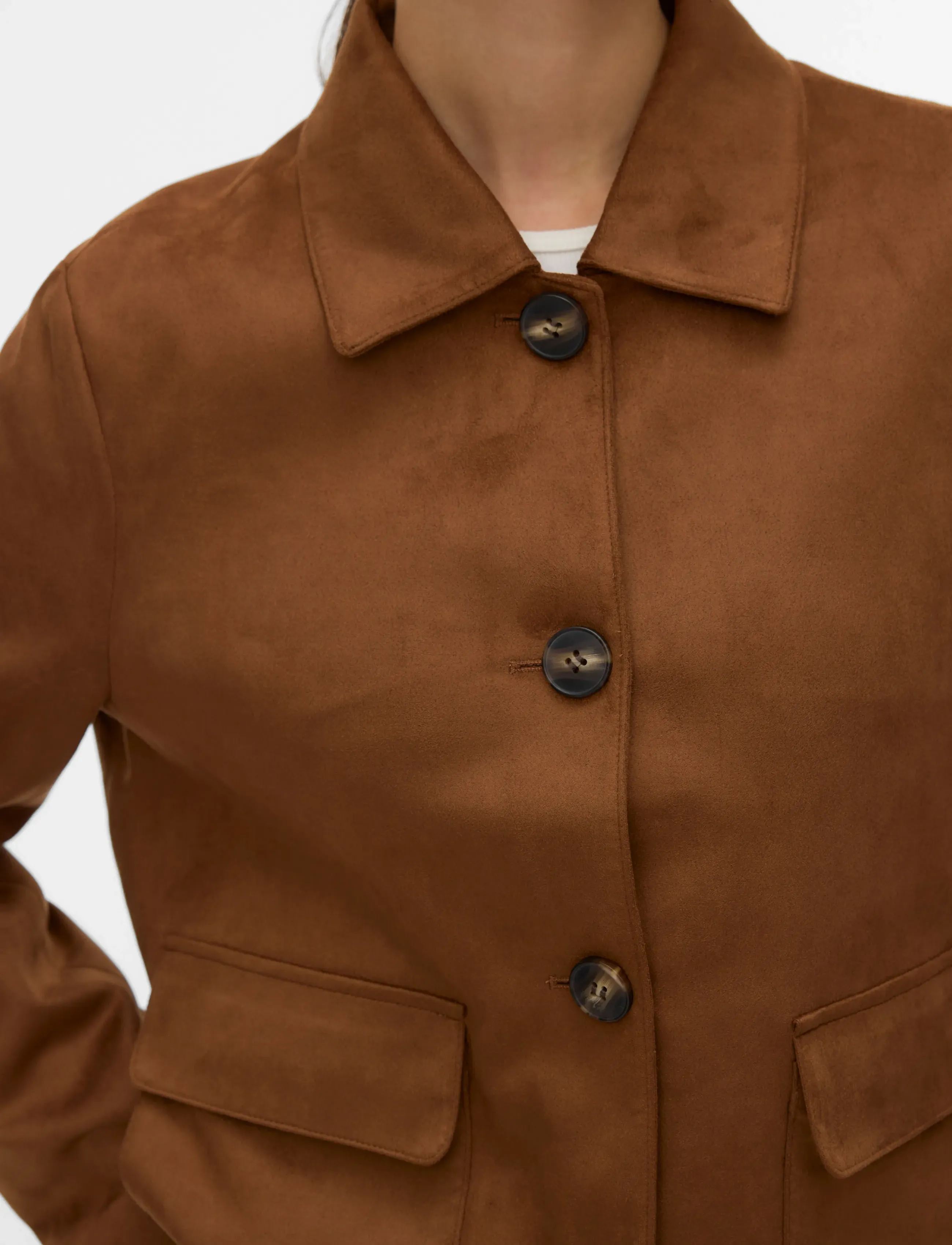 Vero Moda - VMJOSE KELLY SHORT JACKET GA NOOS - vestes de printemps - cognac - 4