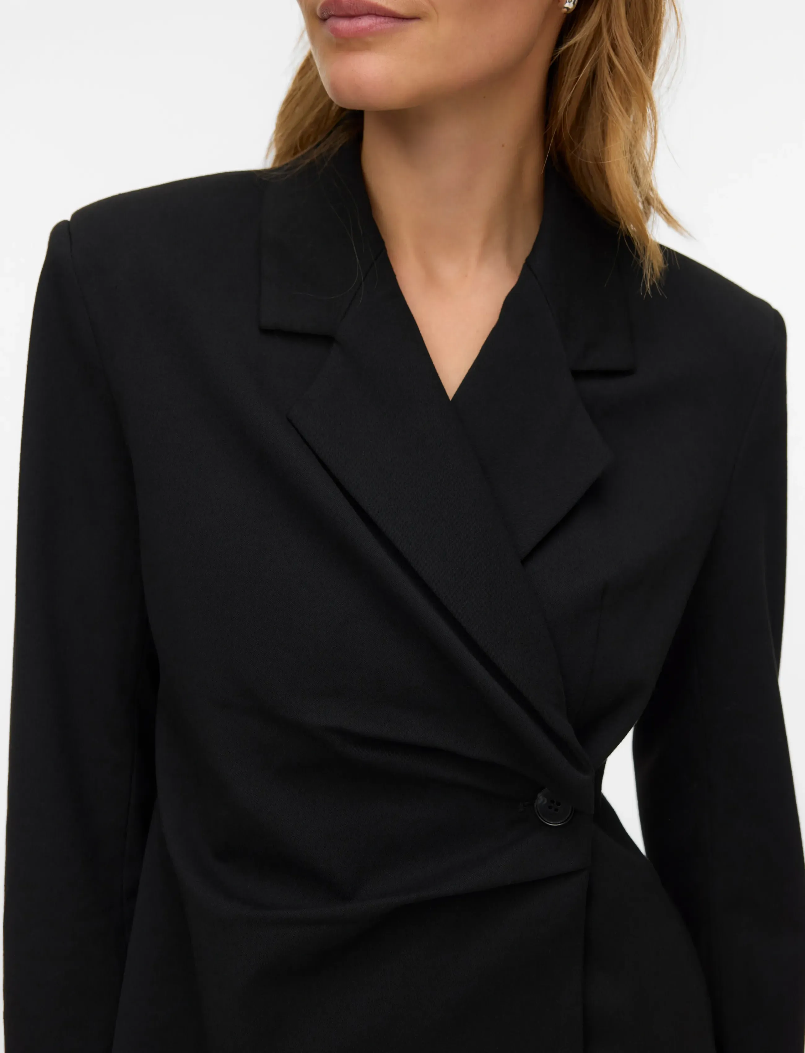 Vero Moda - VMVELA LS WRAP BLAZER - Ühes joones nööpidega bleiserid - black - 5