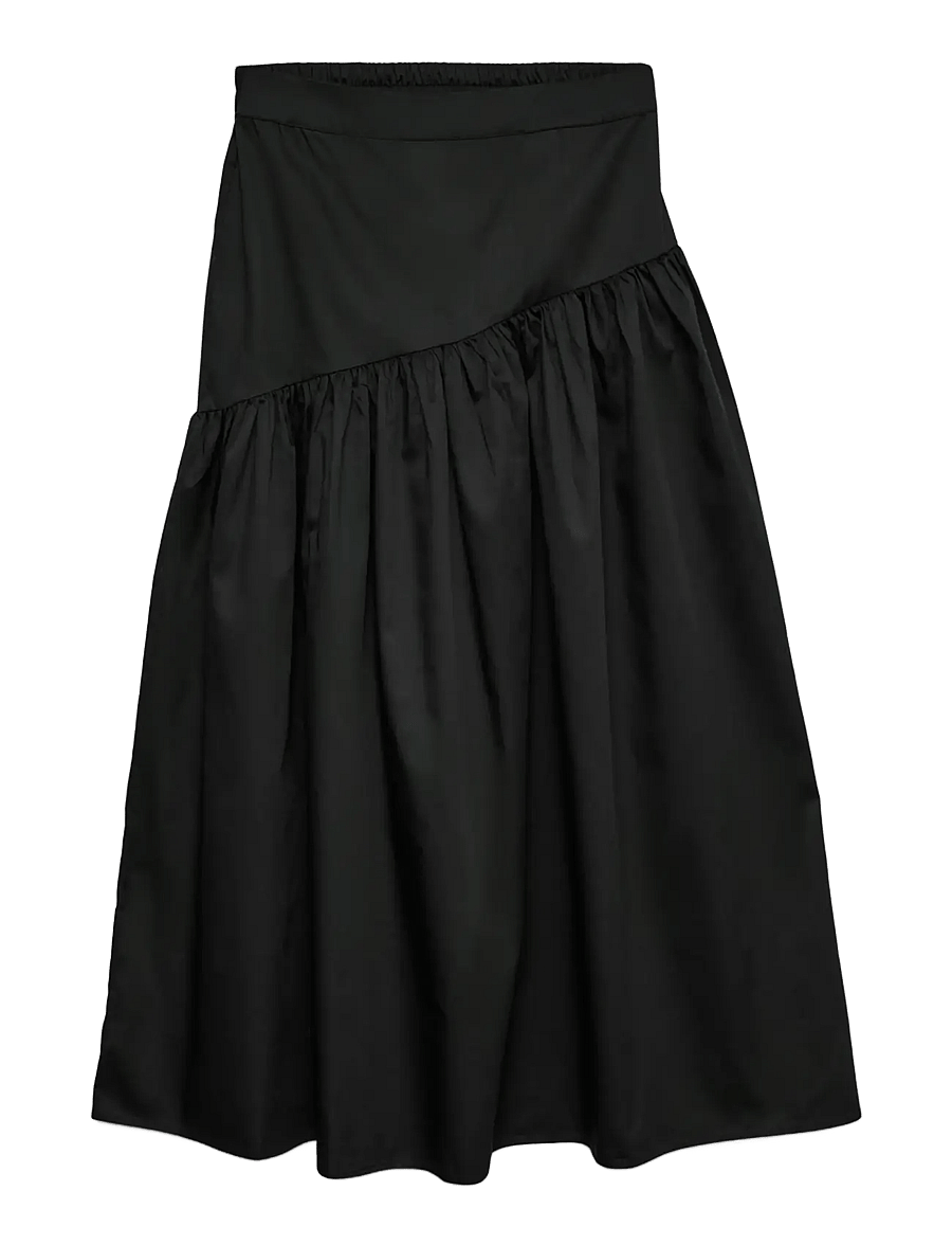 Vero Moda - VMTINA HW 7/8 SKIRT WVN GA - maxi röcke - black - 1