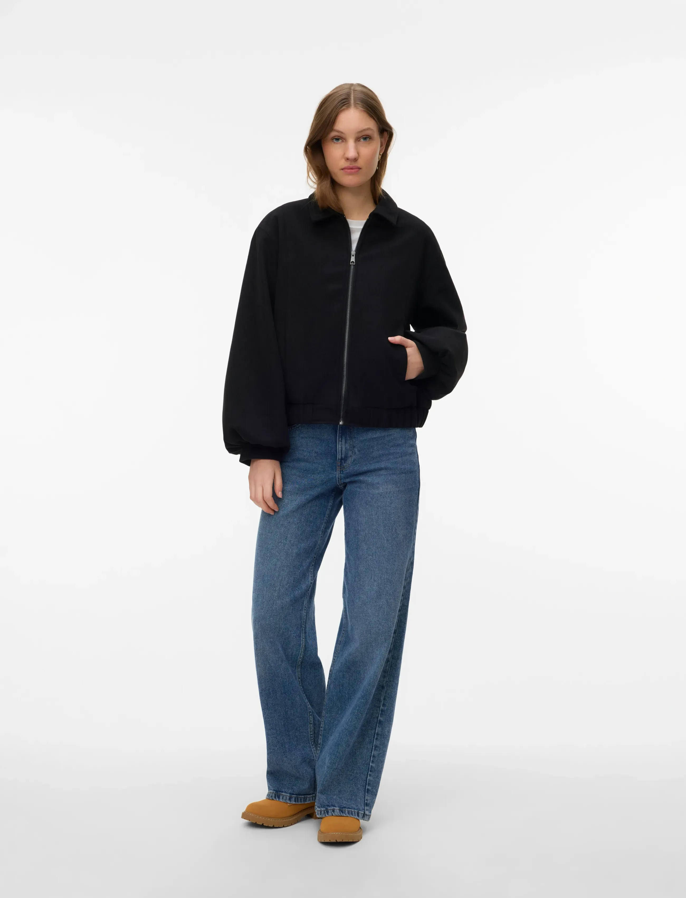 Vero Moda VMMADDIE SHORT JACKET BOO - Jackor - BLACK / black