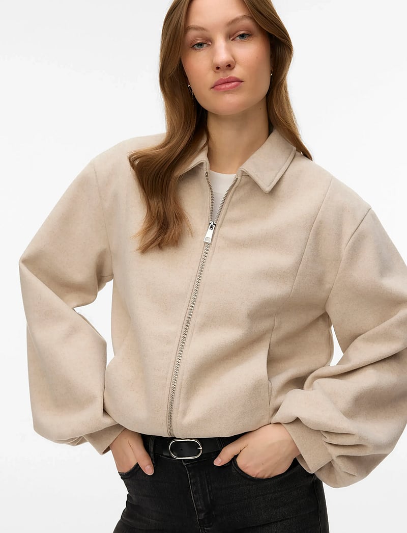 Vero Moda - VMMADDIE SHORT JACKET BOO - frühlingsjacken - oatmeal - 3