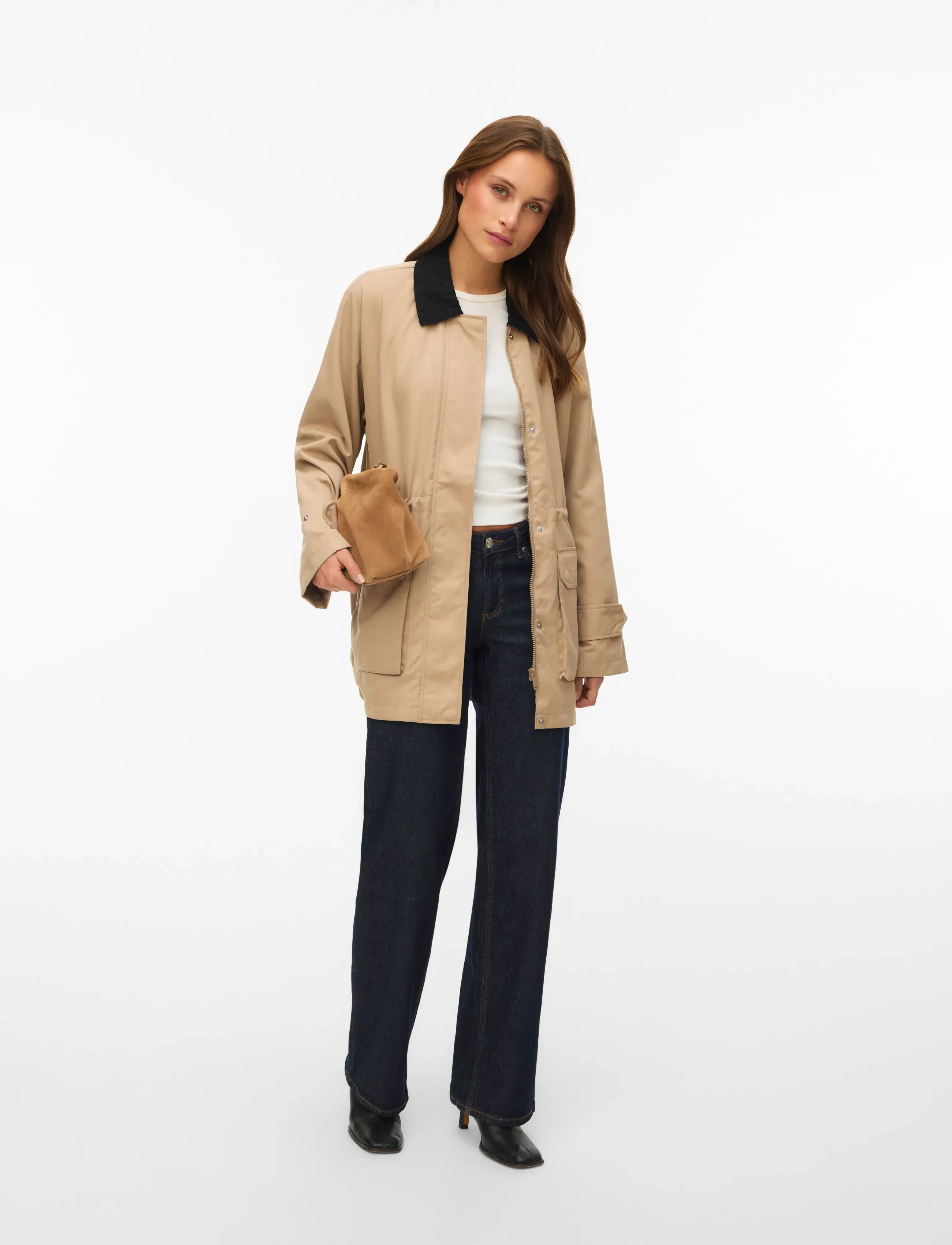 Vero Moda VMANNIKA JACKET - Transitional Layering - SILVER MINK / beige