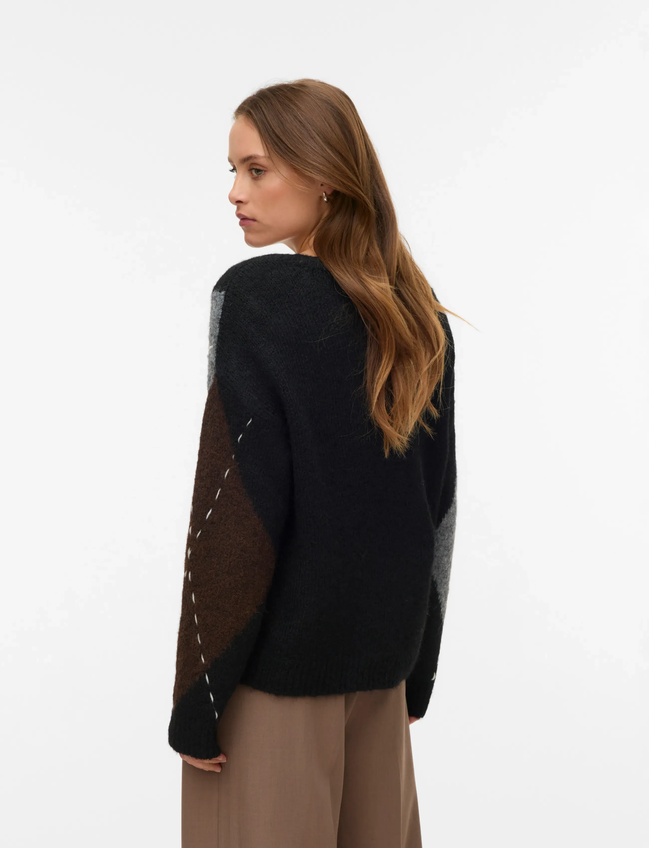 Vero Moda - VMBLISS LS V-NECK HANDSTITCH PULLOVER GA - pullover - black - 3