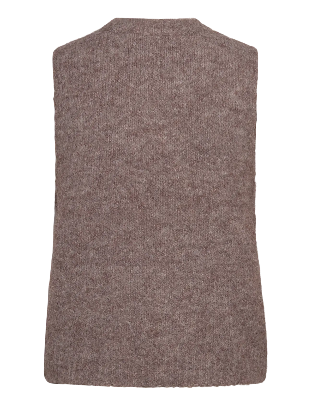 Vero Moda - VMNOVAH SL O-NECK BUTTON VEST NOOS - brown lentil - 2