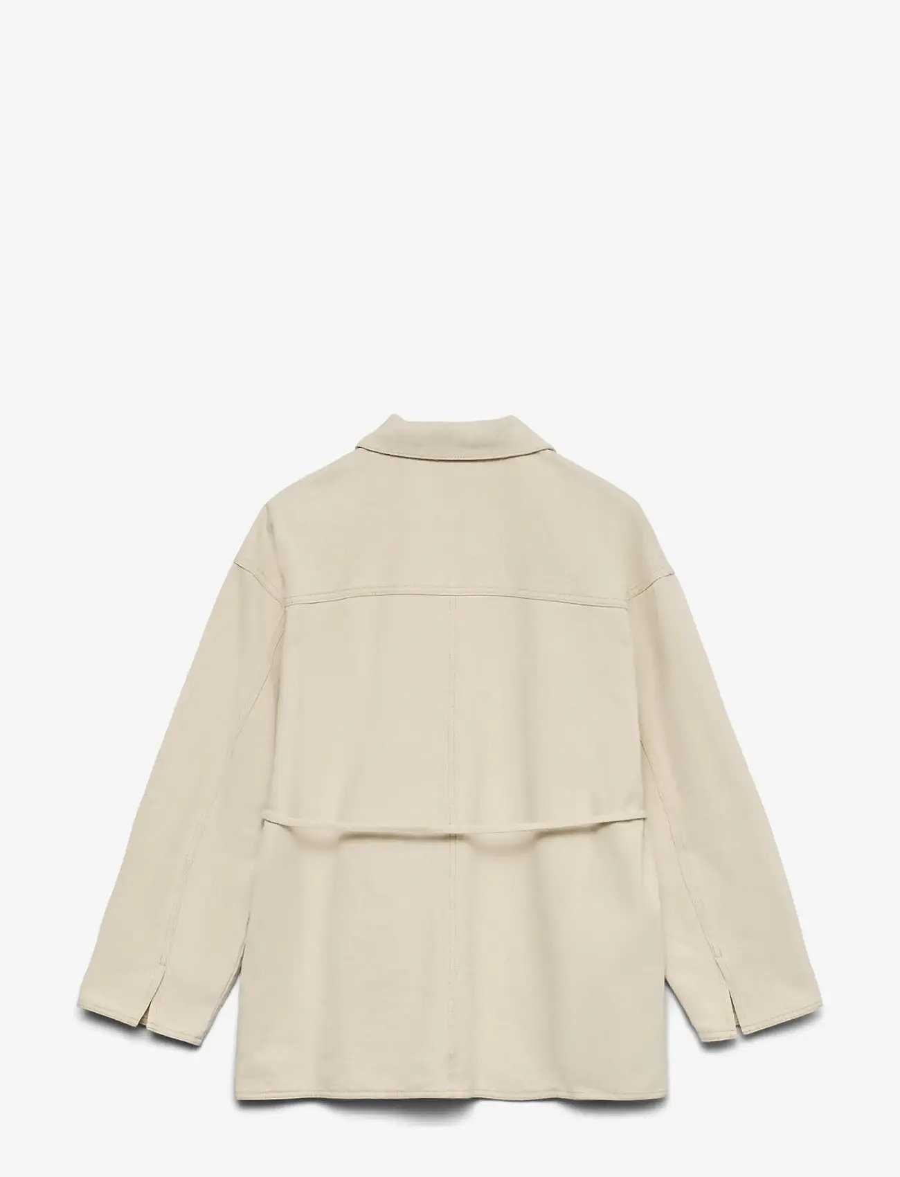 Vero Moda - VMSAZZY LS ROSE BELT DNM JAKCET - jeansjacken - ecru - 2