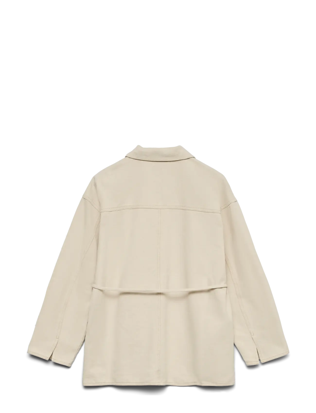 Vero Moda - VMSAZZY LS ROSE BELT DNM JAKCET - forårsjakker - ecru - 2