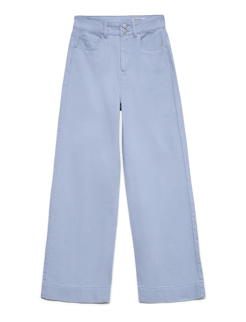 Vero Moda - VMKATHY HR WIDE COLORED JEANS - straight jeans - brunnera blue - 1