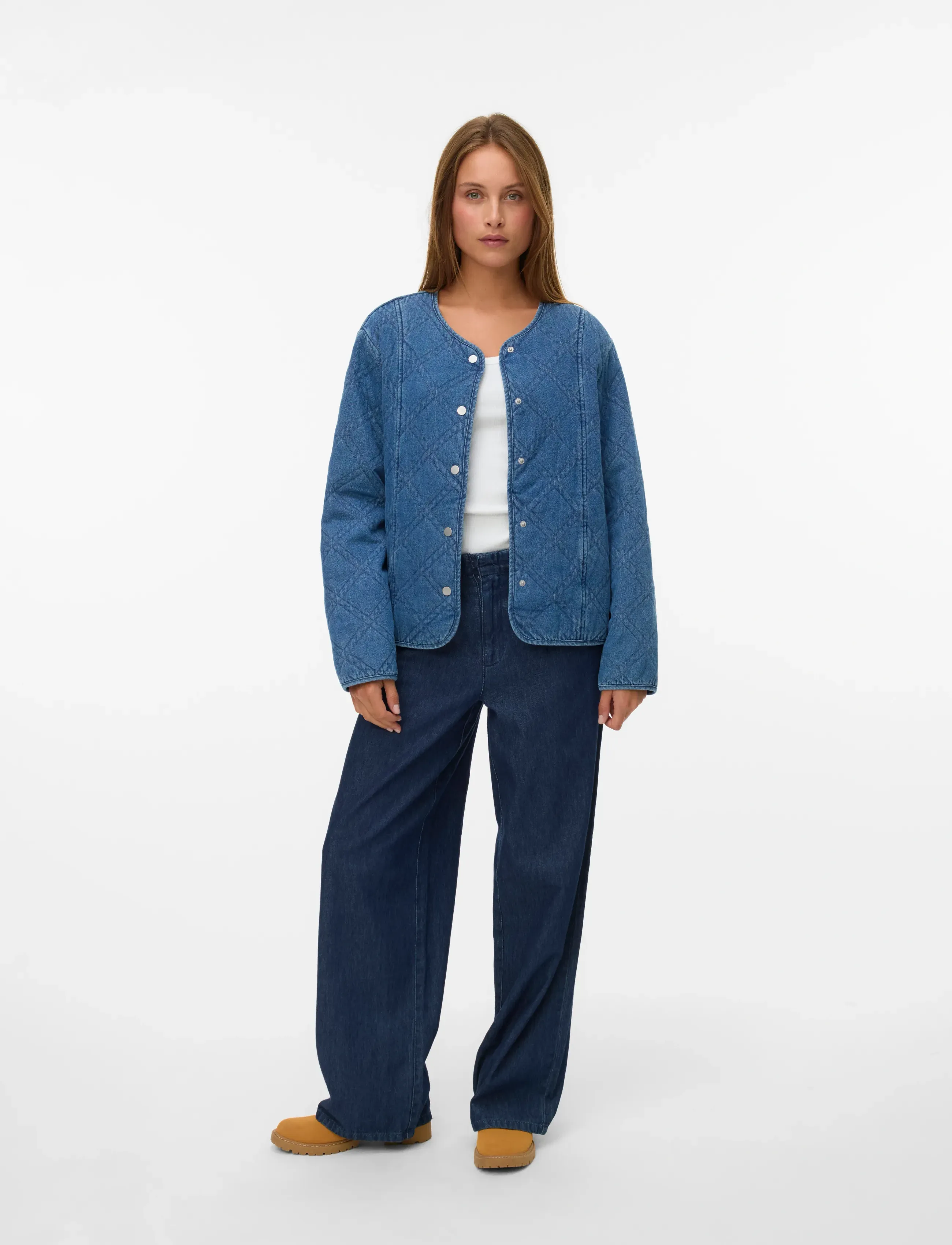 Vero Moda VMERA LS QUILTED DNM JACKET SI343 - Jakker & Frakker - MEDIUM BLUE DENIM / blue