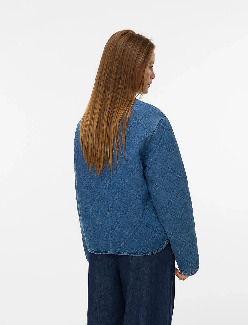 Vero Moda - VMERA LS QUILTED DNM JACKET SI343 - vårjackor - medium blue denim - 3