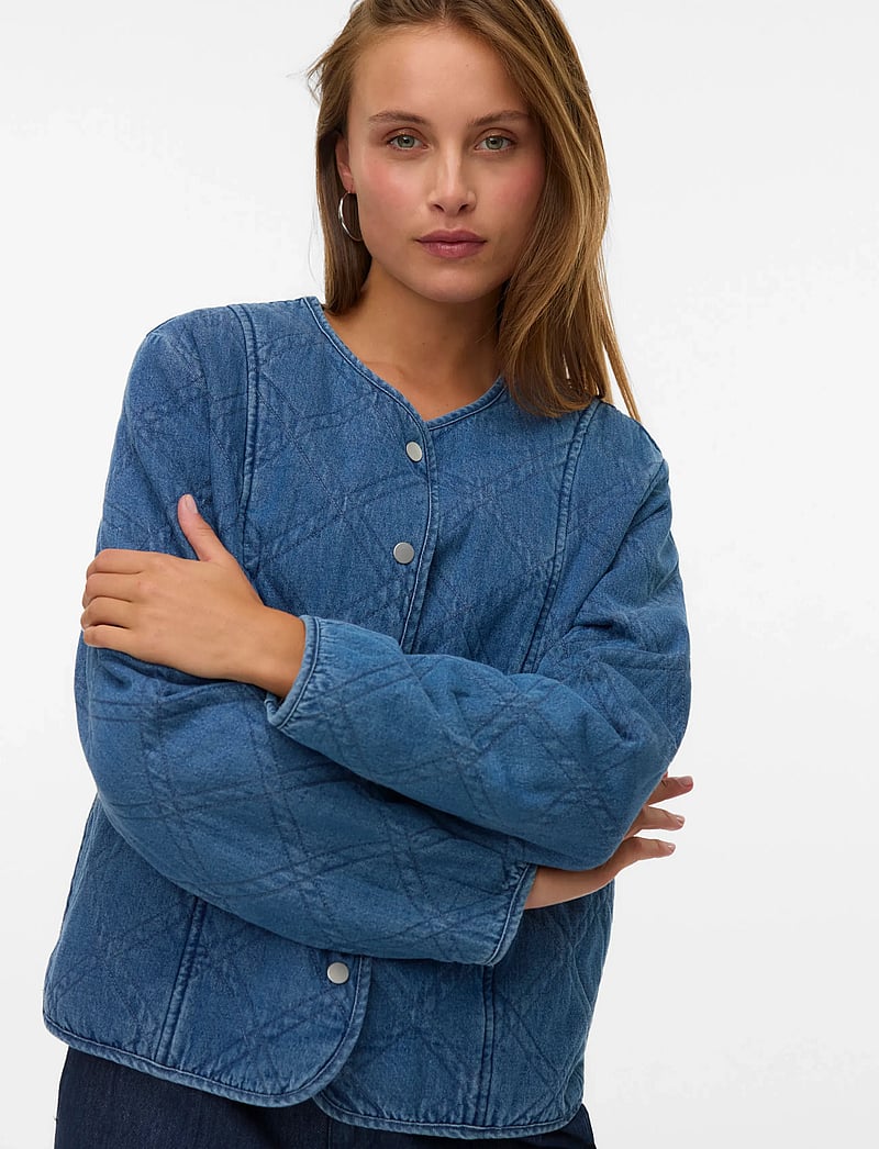 Vero Moda - VMERA LS QUILTED DNM JACKET SI343 - vårjackor - medium blue denim - 5