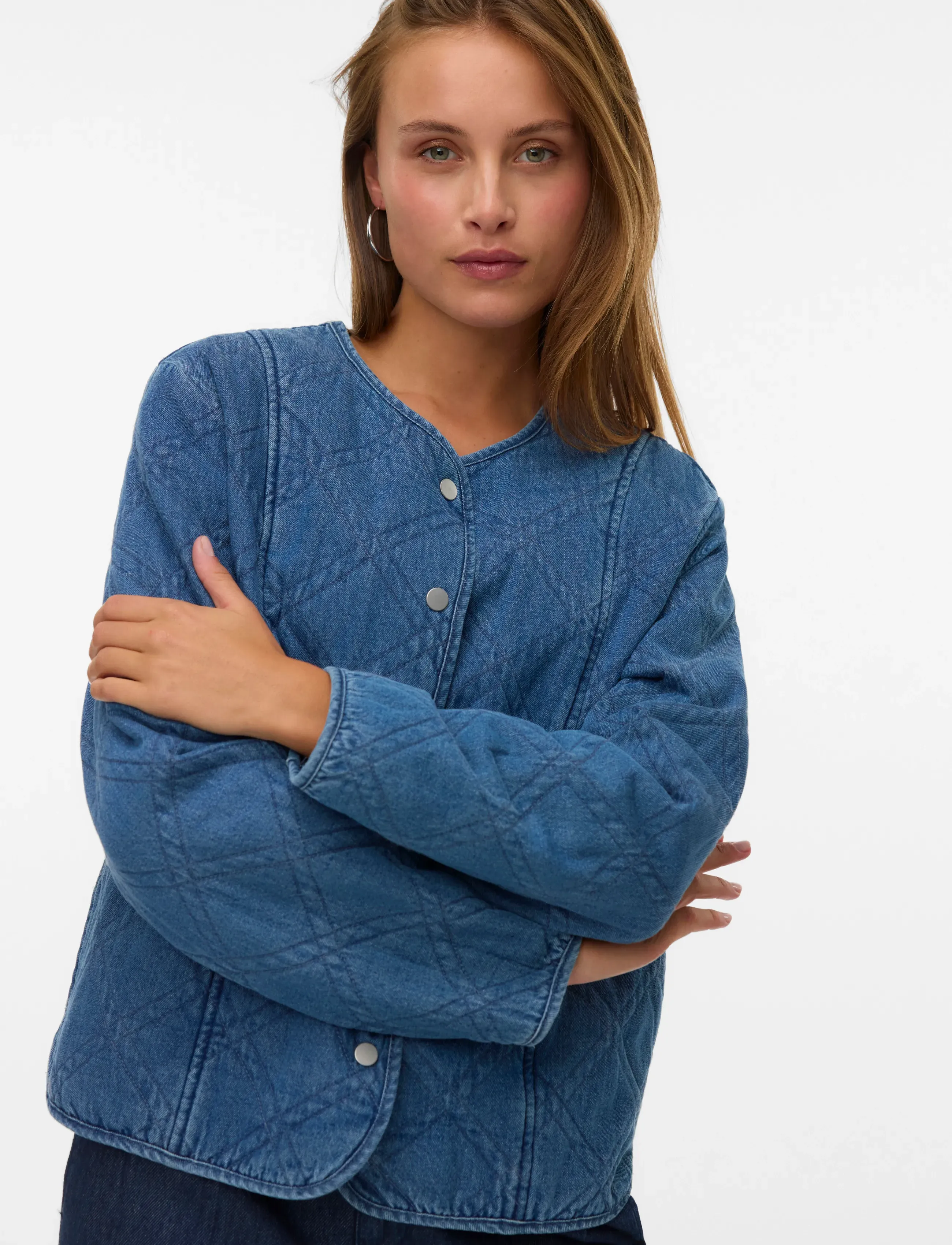 Vero Moda - VMERA LS QUILTED DNM JACKET SI343 - spring jackets - medium blue denim - 5