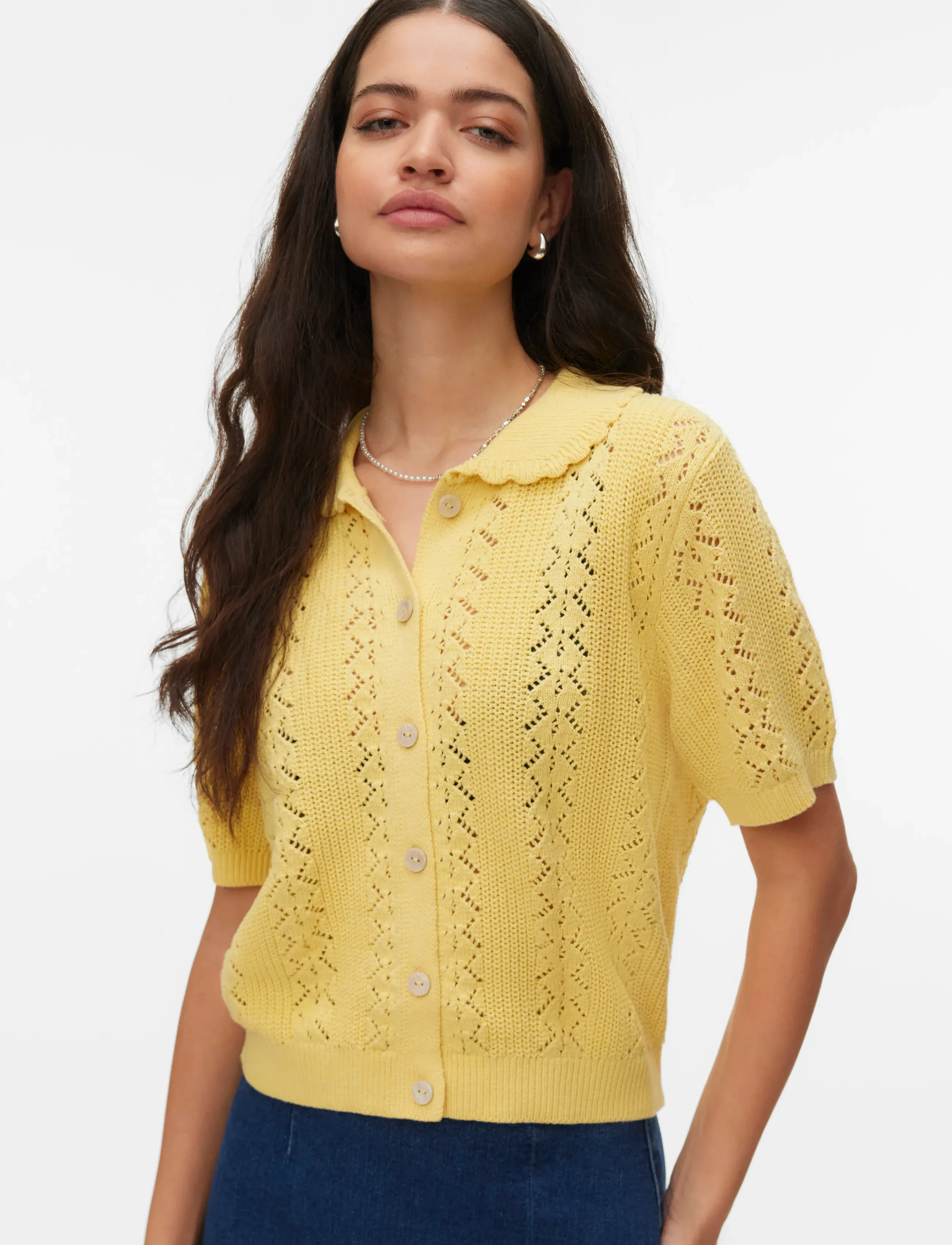 Vmdaria Ss Poloneck Cardigan 4