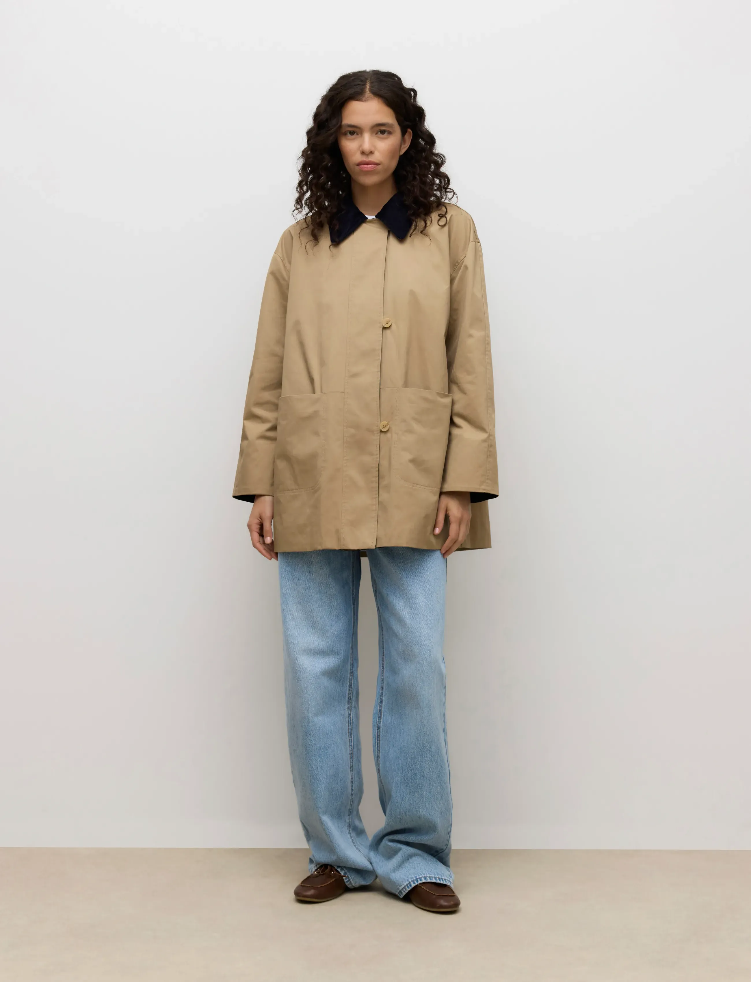 Vero Moda Awvickey Ls Coat Noos, 34, Coats, Beige - Light Frauen