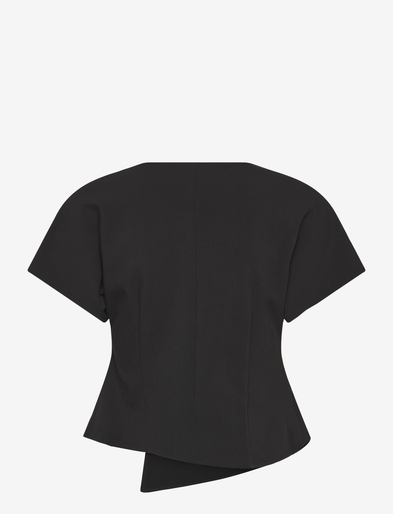 Vero Moda - VMSONJA SS V-NECK TOP WVN EXP - kurzämlige blusen - black - 1